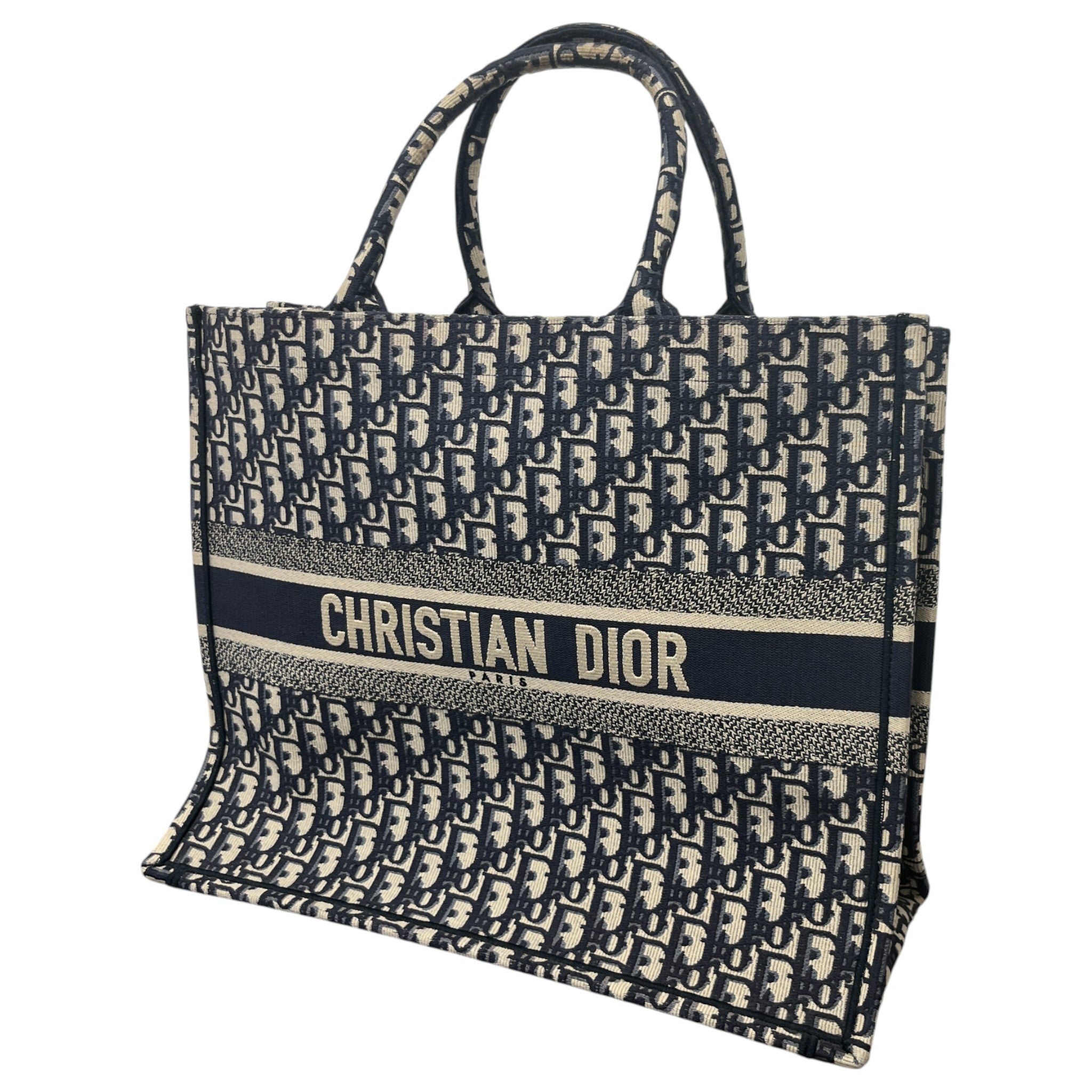Women's Large Dior Book Tote Bag Blue