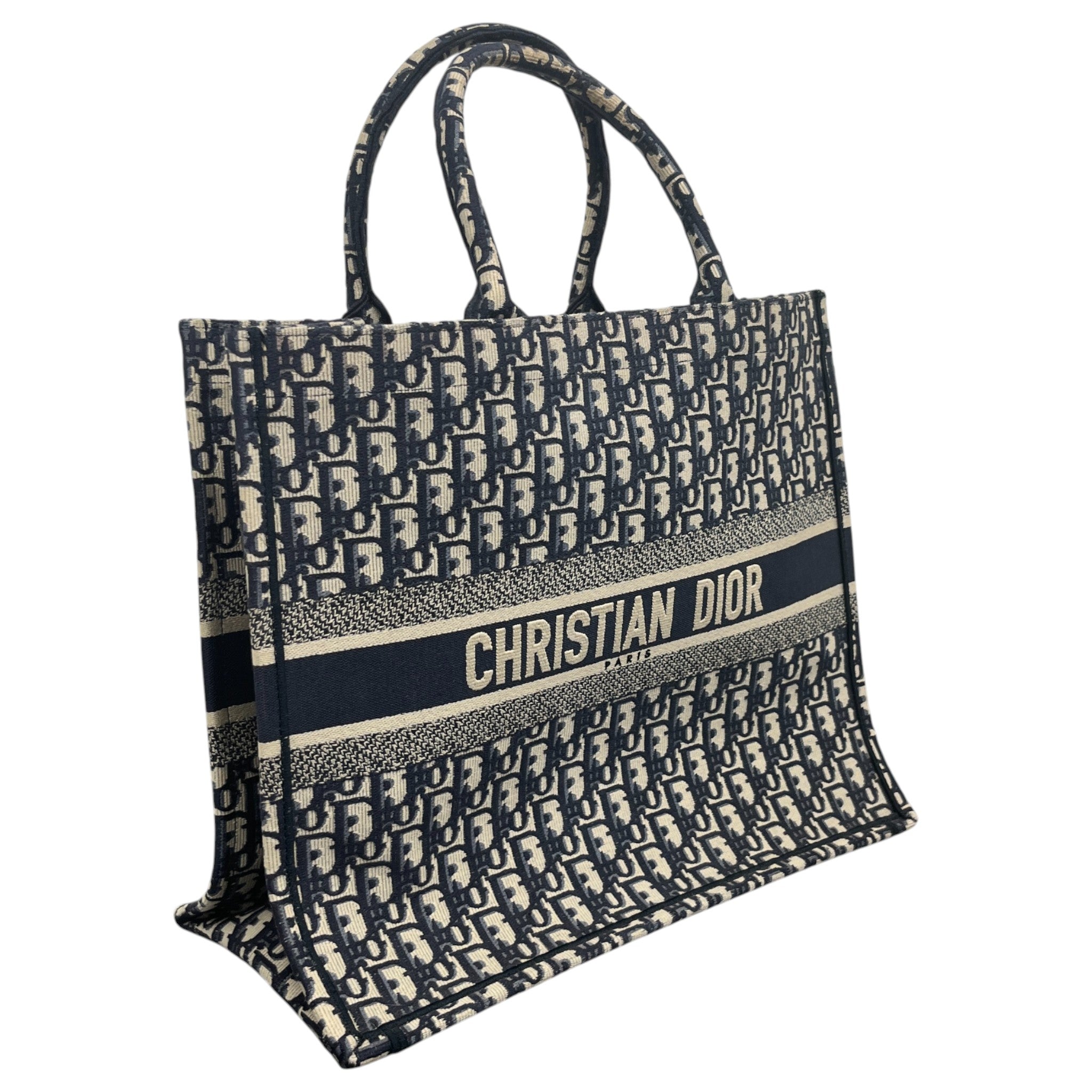 Women's Large Dior Book Tote Bag Blue