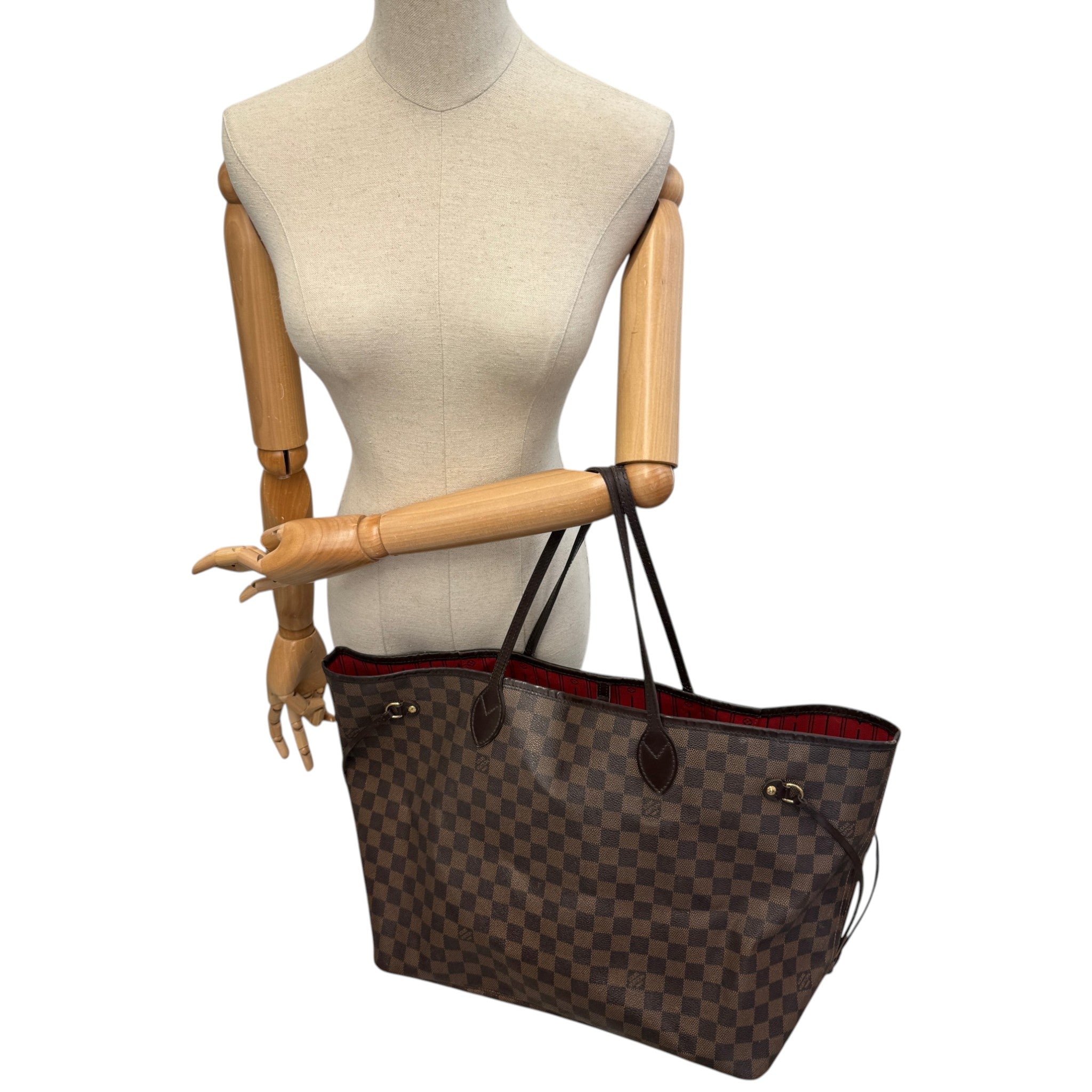 Women's Damier Ebene Neverfull Gm Tote Handbag Brown