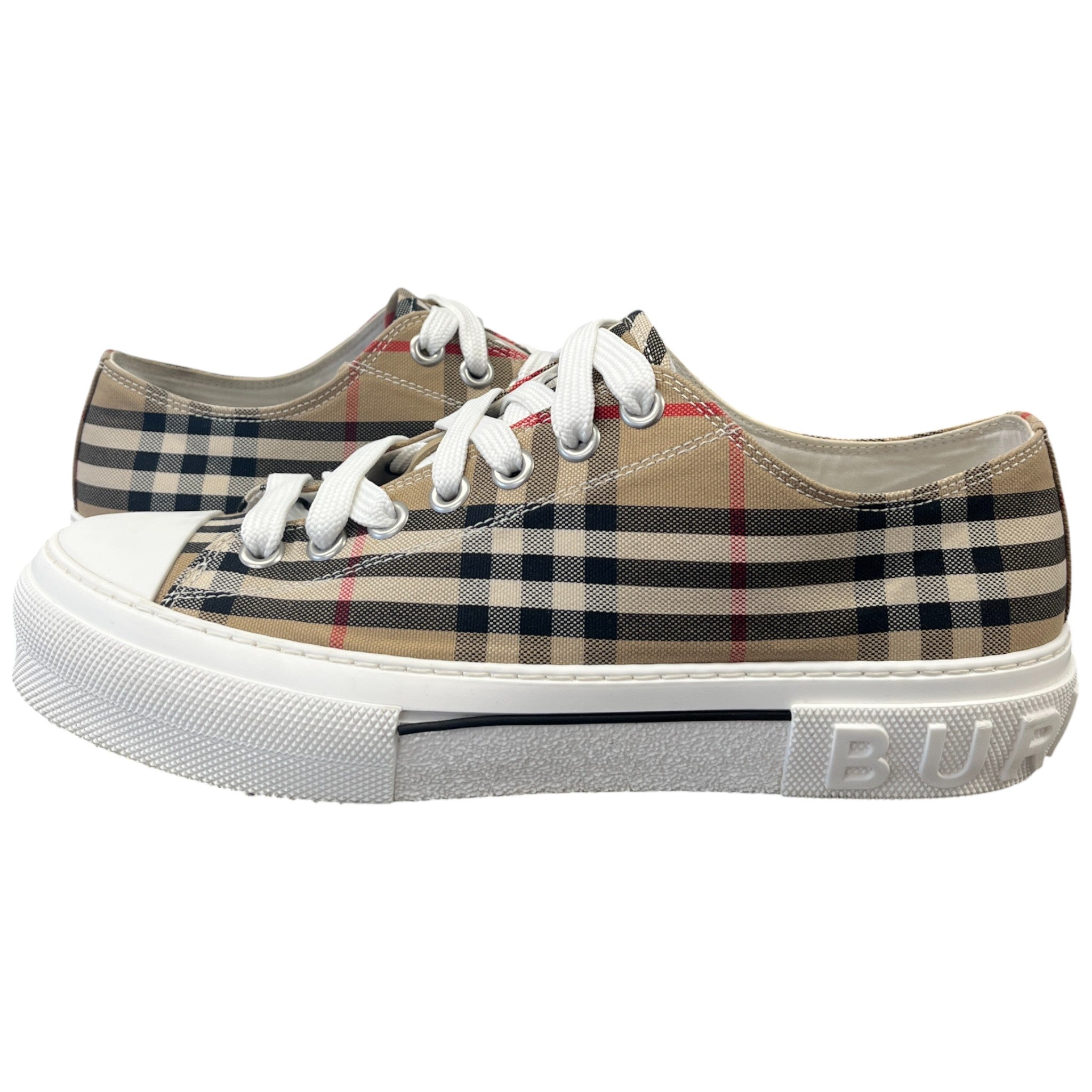 Men's Check Low Trainers Brown Size EU 43 / UK 9