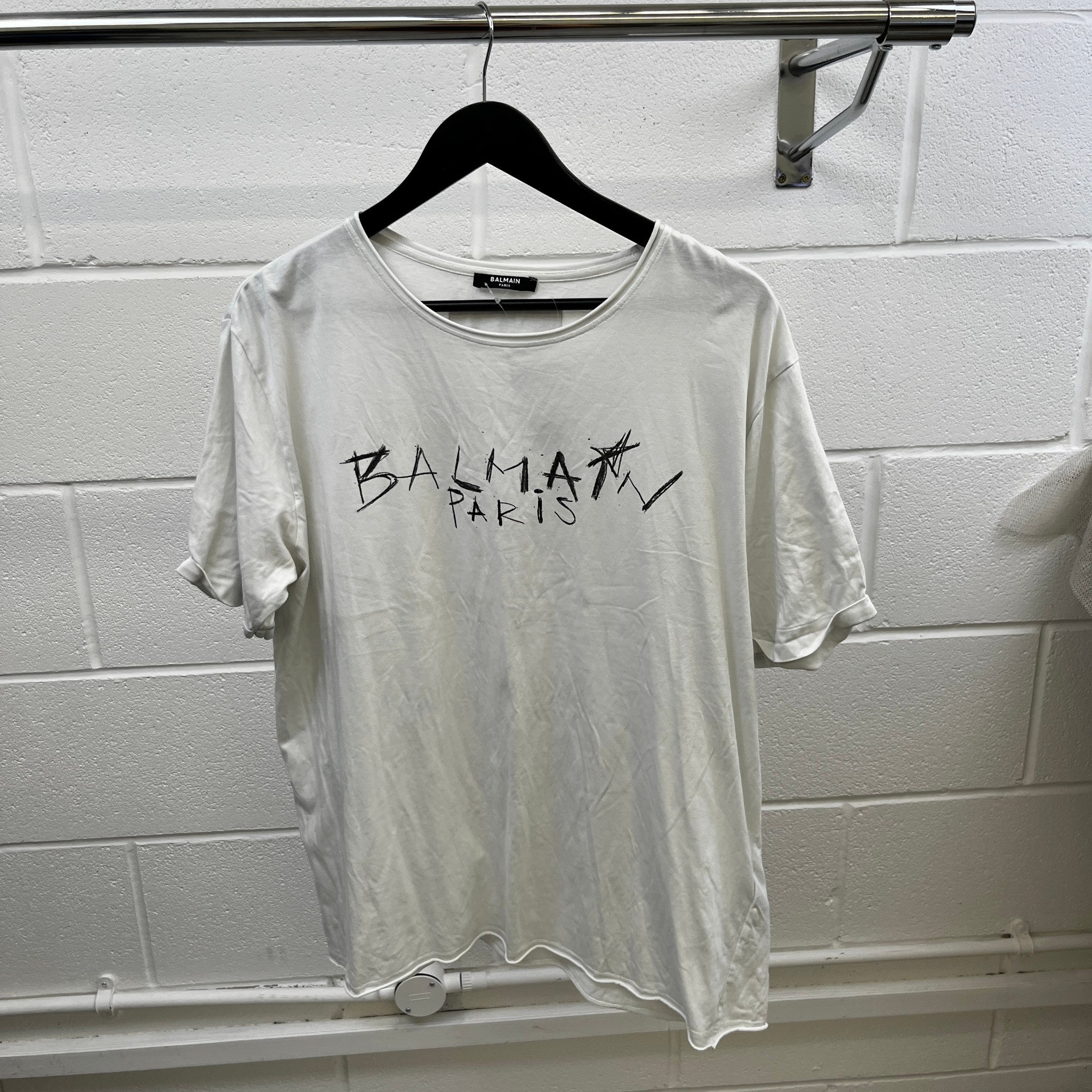 Men's Logo Print T-Shirt White Size S