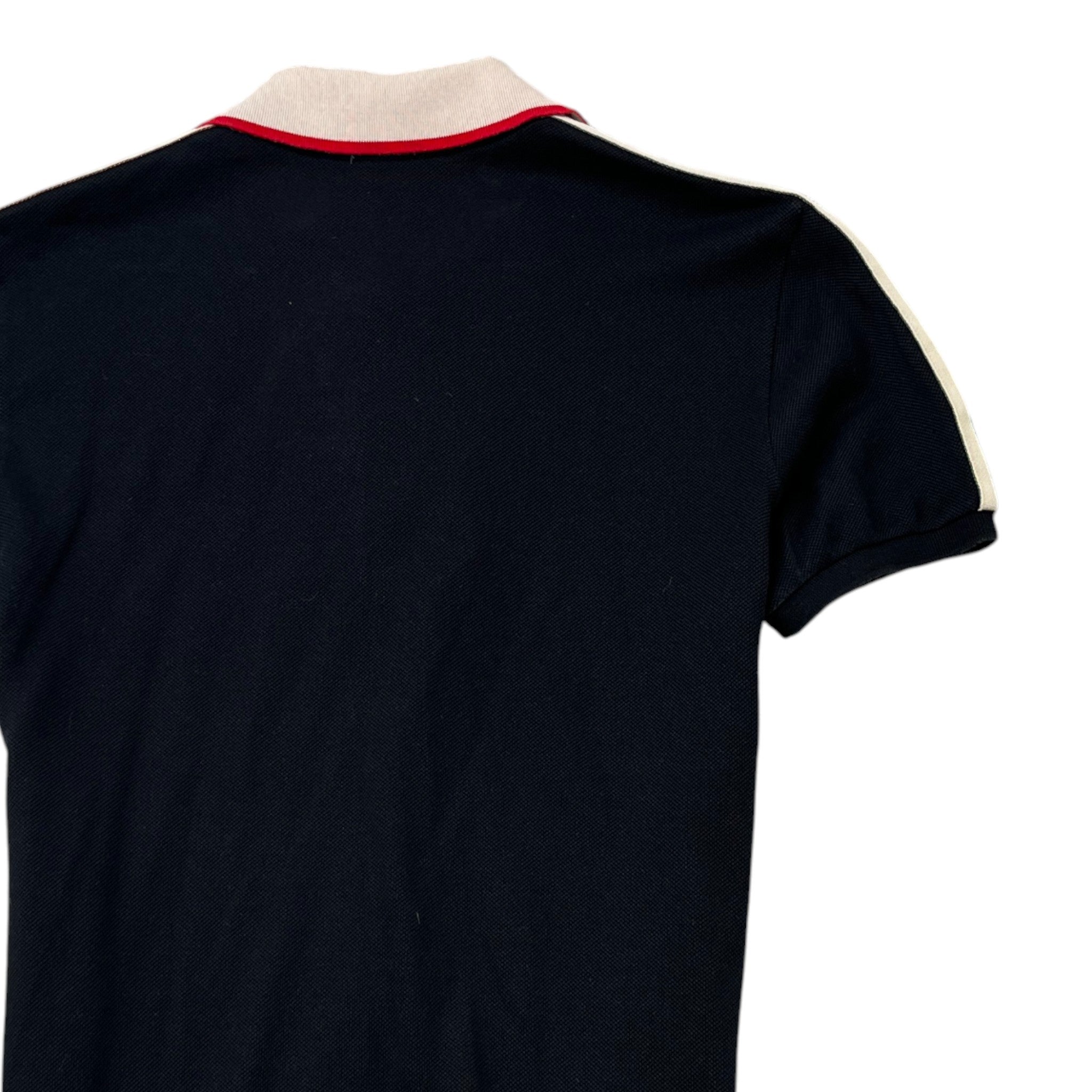 Men's Tape Logo Polo Shirt Black Size M