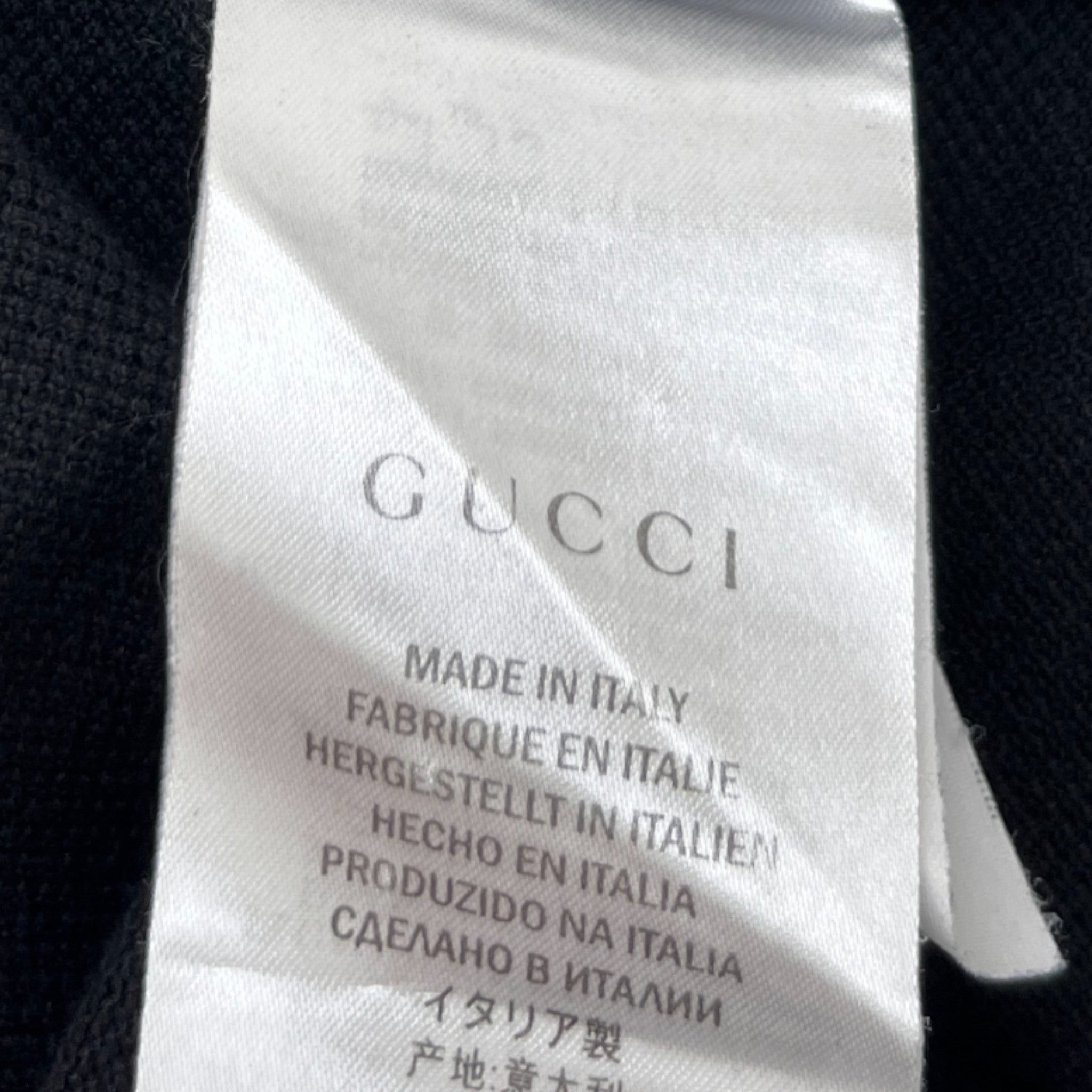 Men's Tape Logo Polo Shirt Black Size M