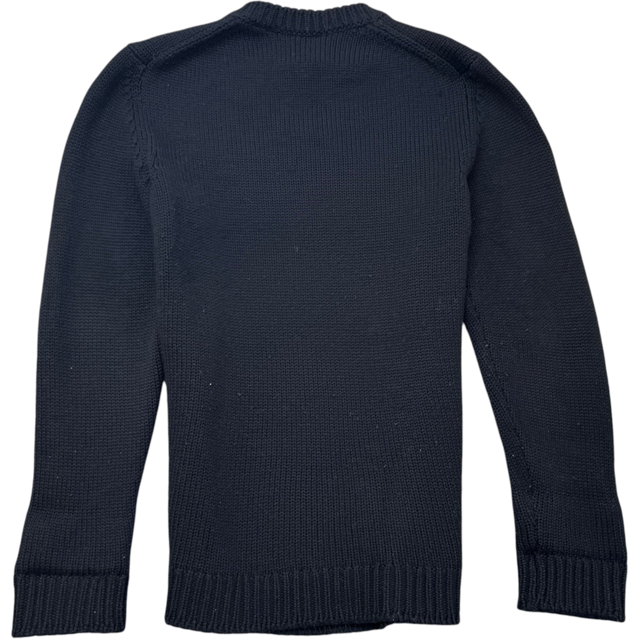 Men's Knitted Embroidered Logo Sweatshirt Black Size IT 46 / UK S