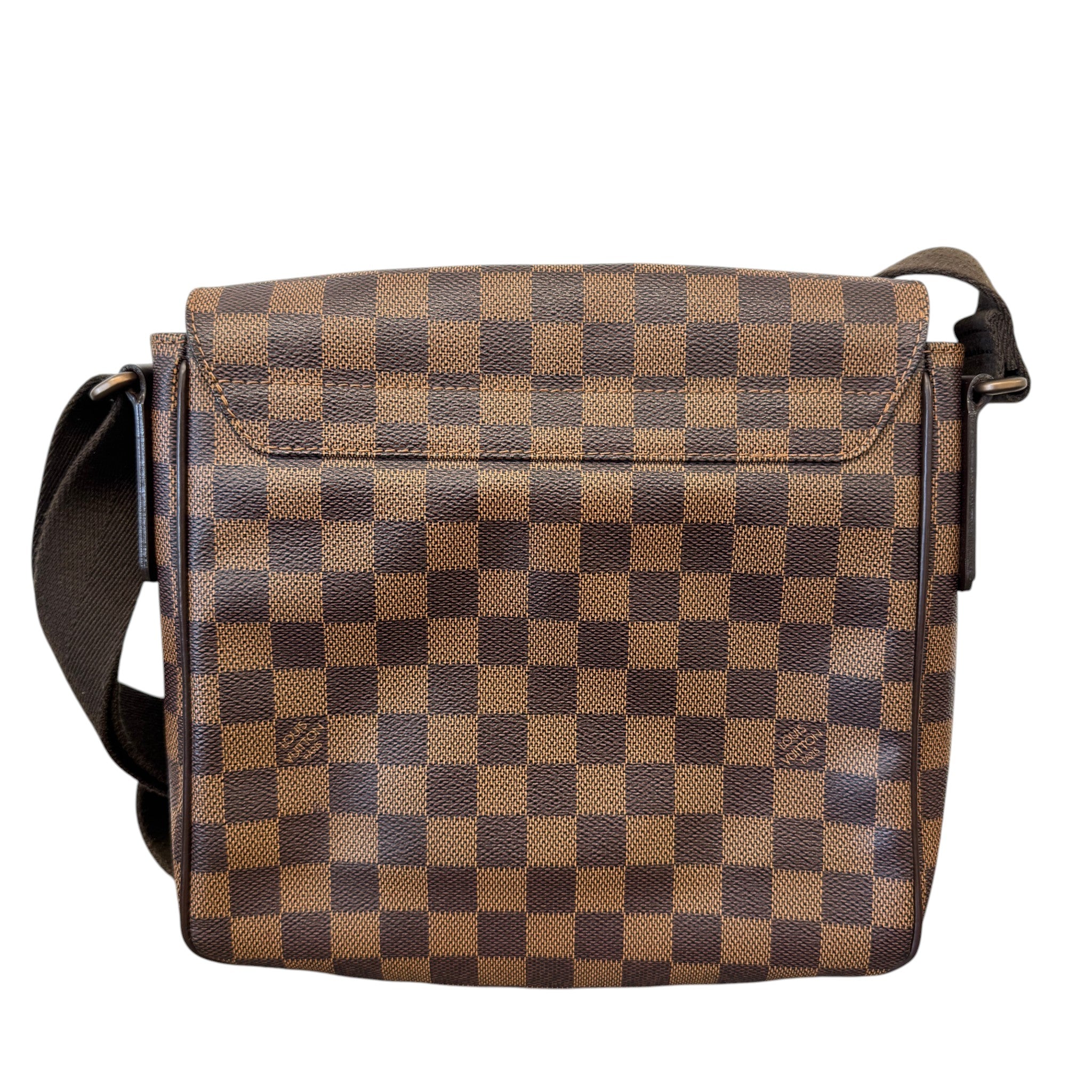Men's Damier Ebene Canvas District Pm Messenger Bag Brown