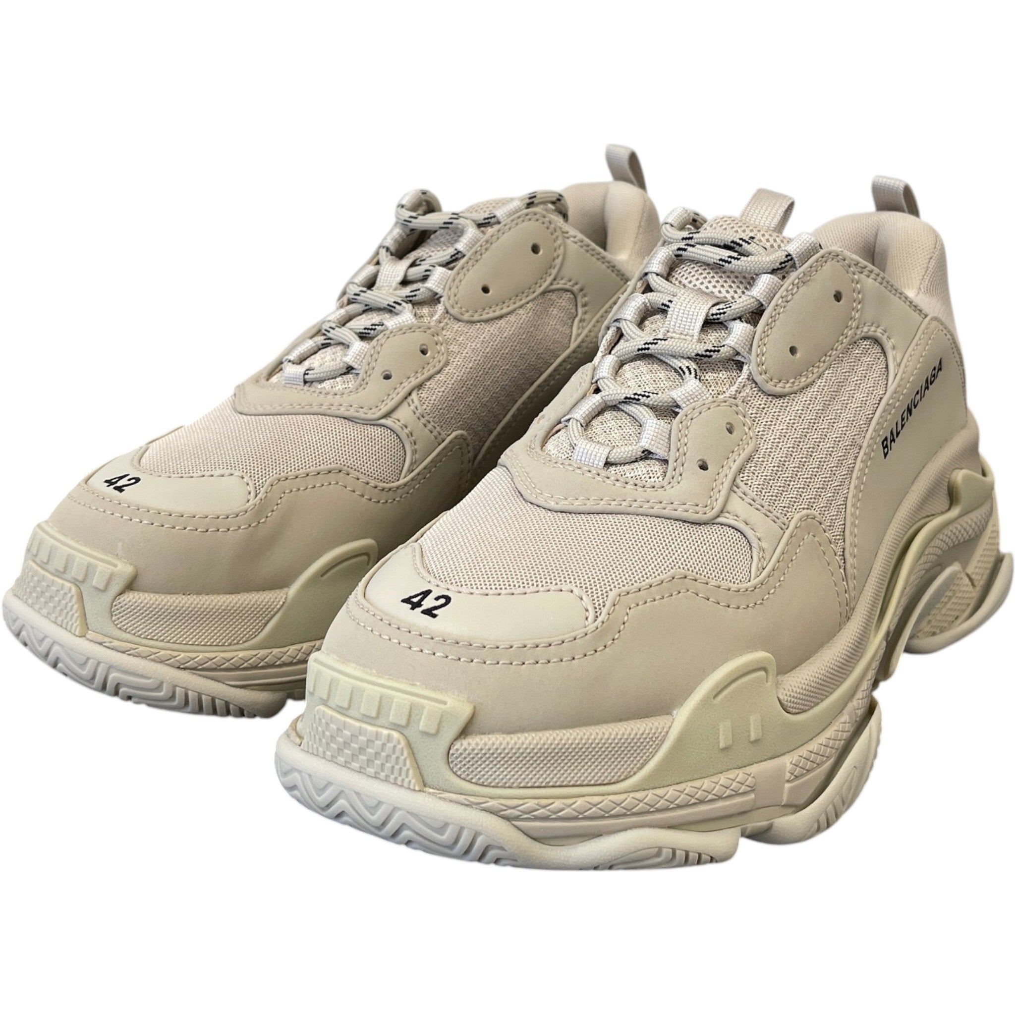 Men's Triple S Low Trainers Beige Size EU 42 / UK 8
