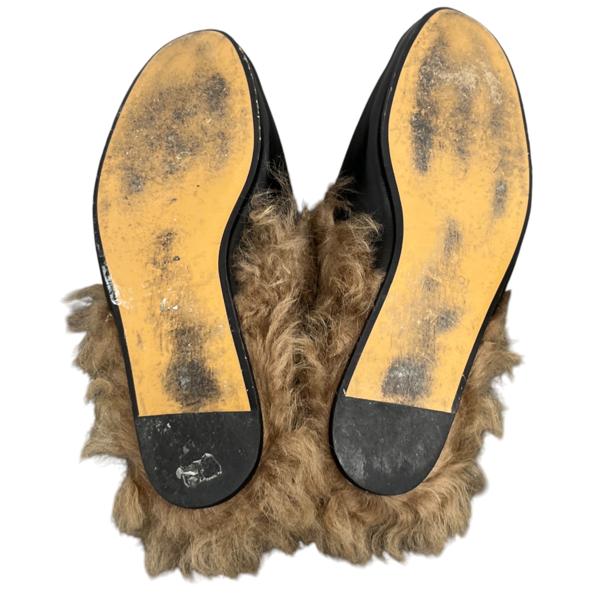 Men's Princetown Fur Loafers Black Size EU 41.5 / UK 7.5