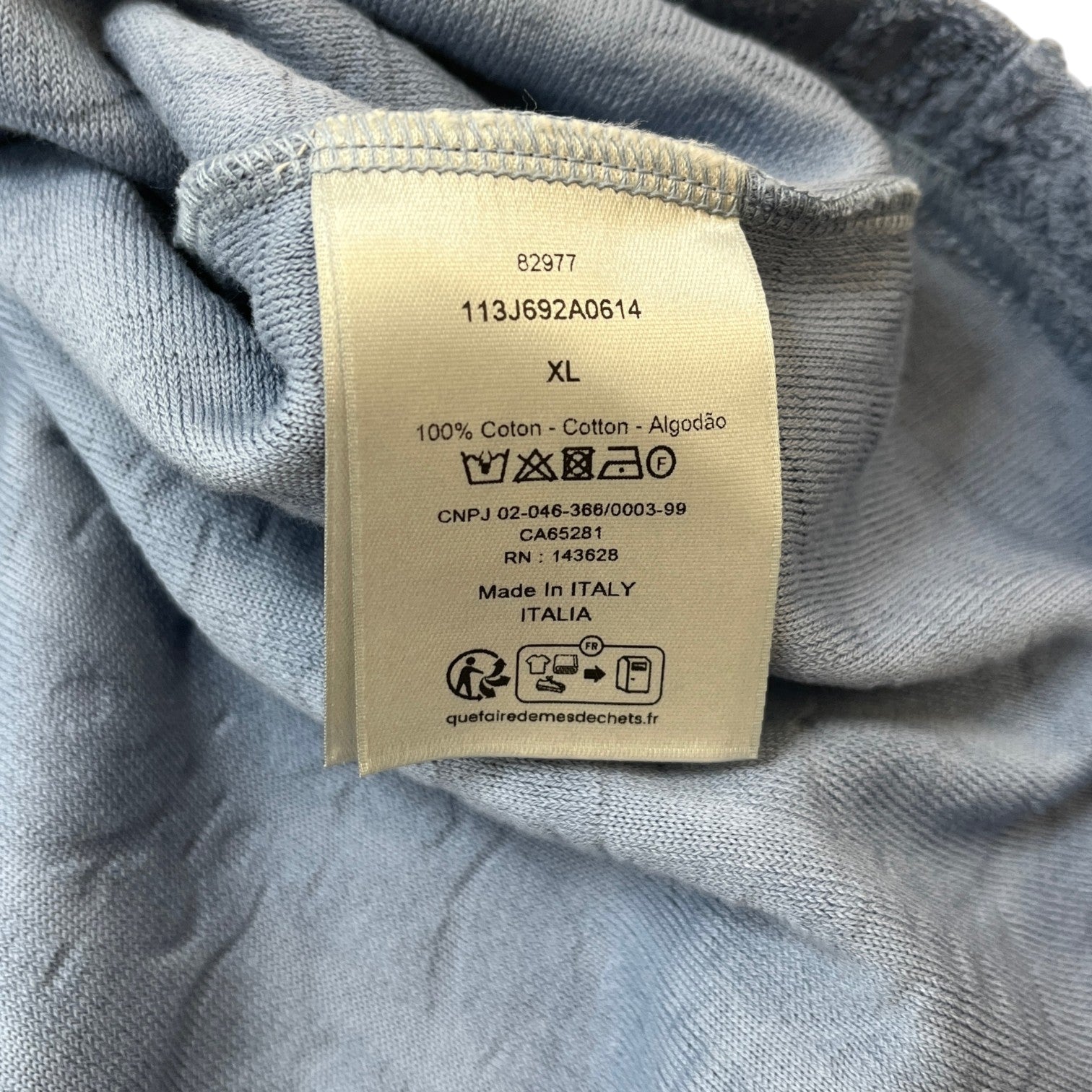Men's Oblique T-Shirt Blue Size XL