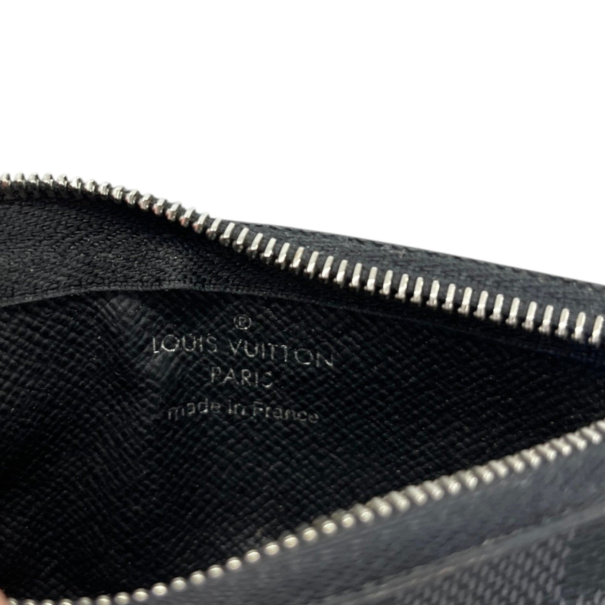 Men's Damier Graphite Coin Pouch Keyring Black