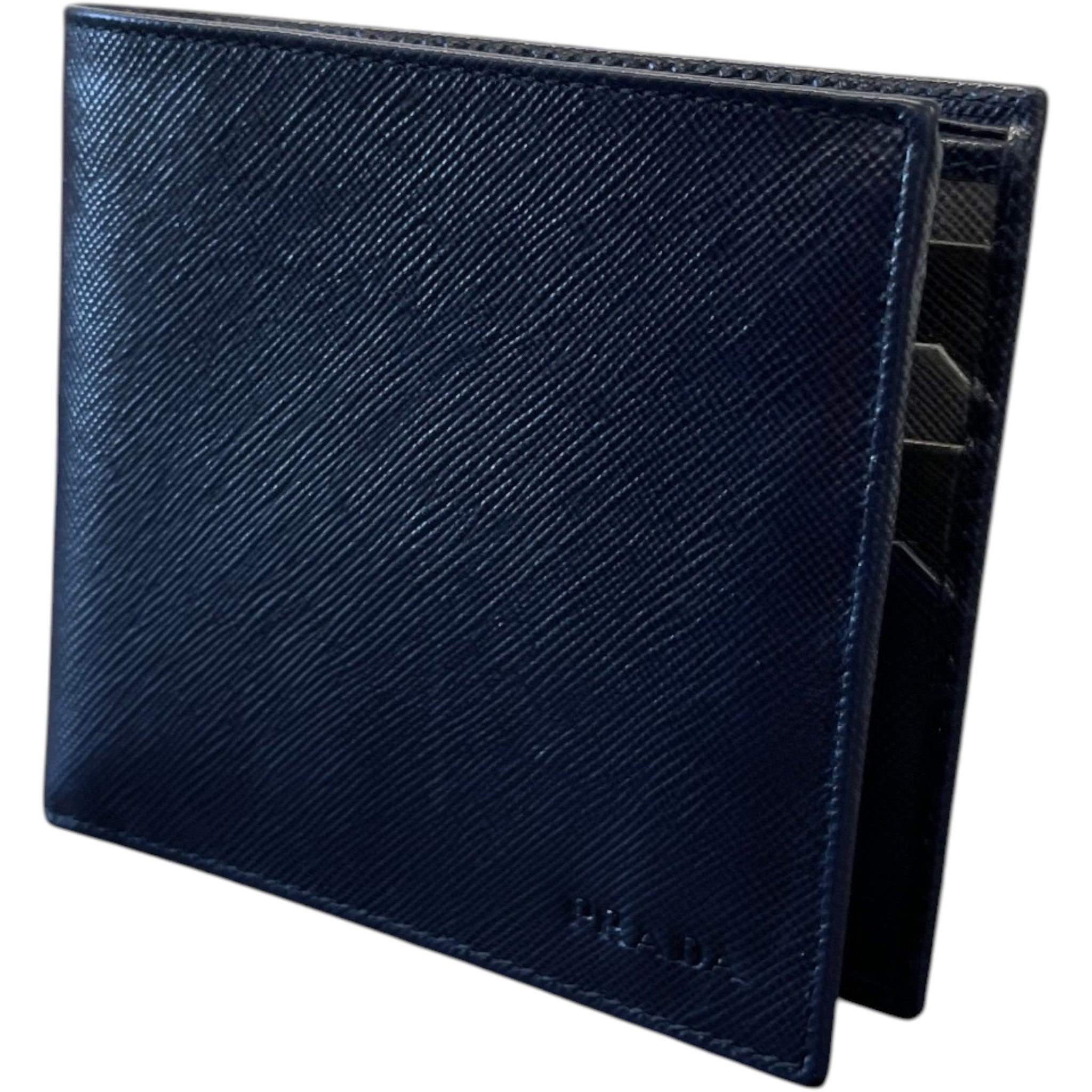 Men's Embossed Logo Wallet Navy