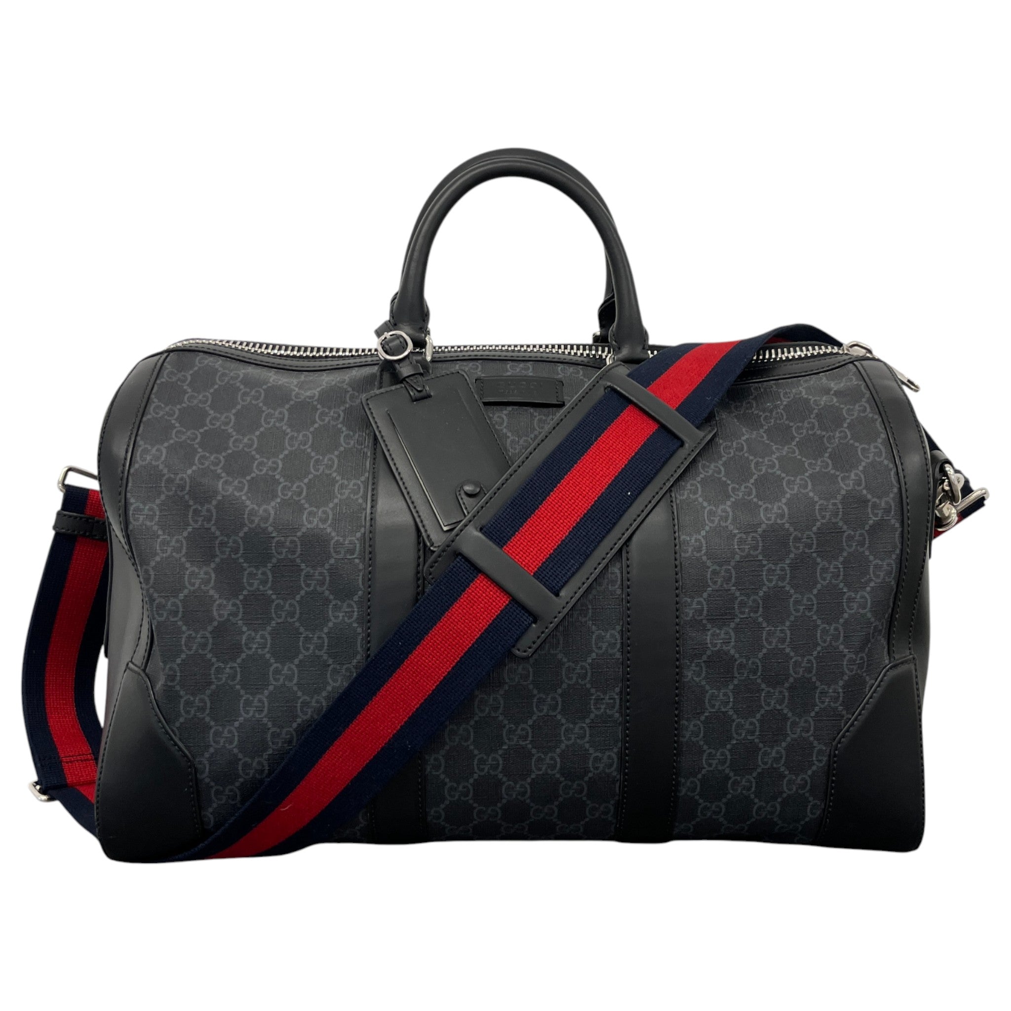 Men's Gg Supreme Duffle Bag Black