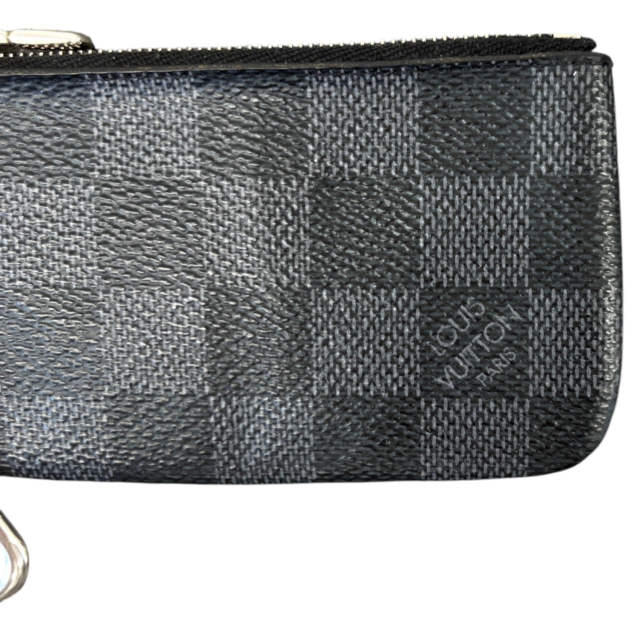 Men's Damier Graphite Coin Pouch Keyring Black
