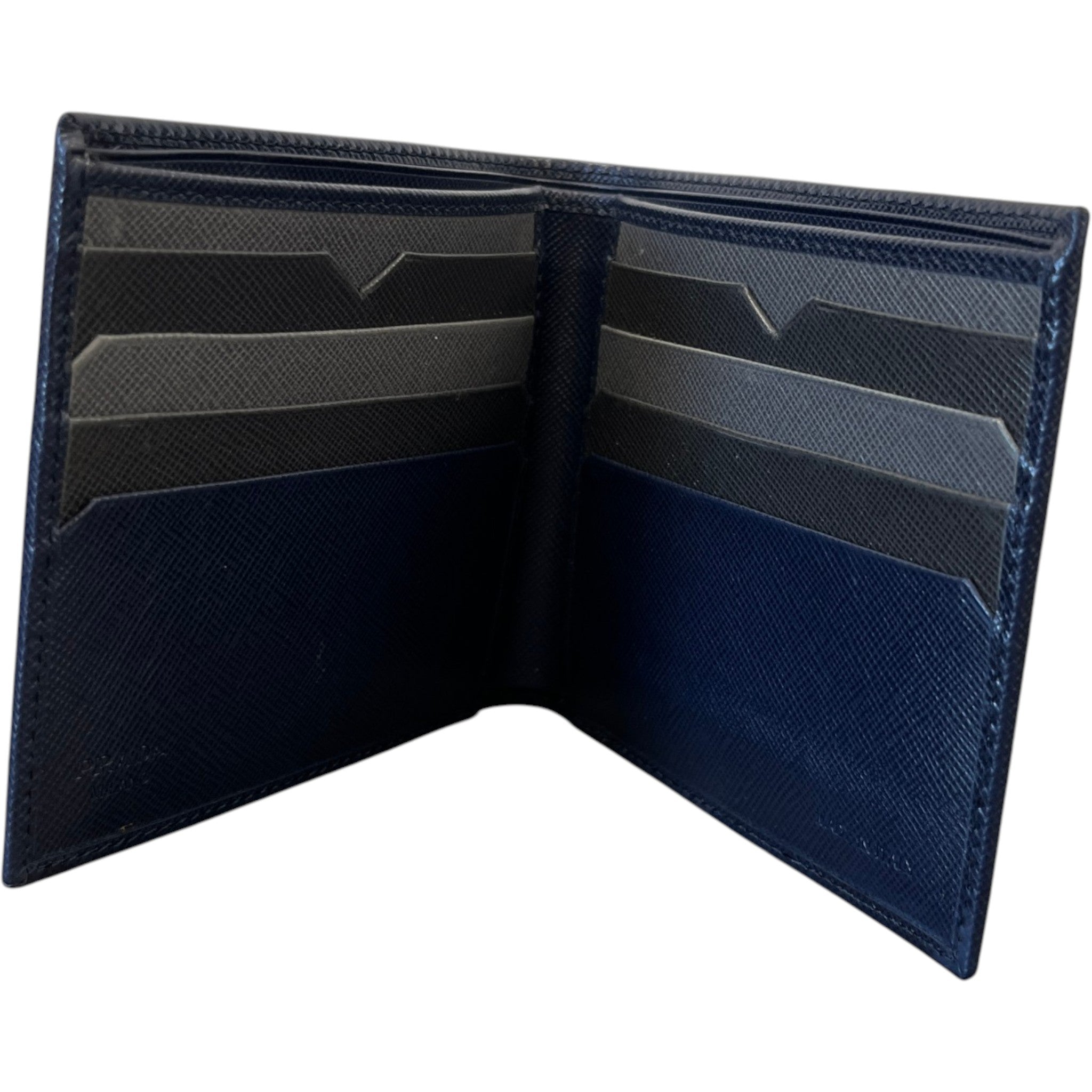 Men's Embossed Logo Wallet Navy