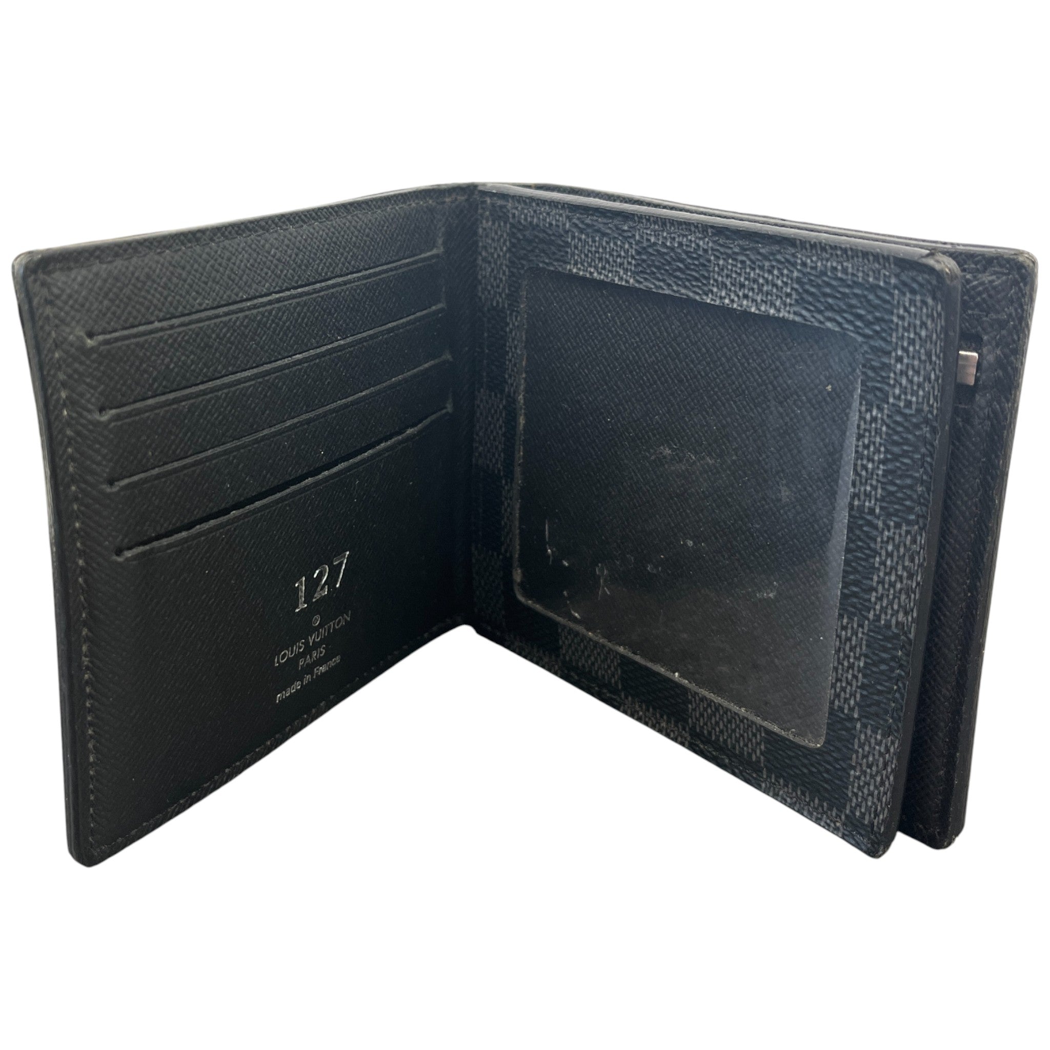 Men's Multiple Damier Graphite Wallet Black