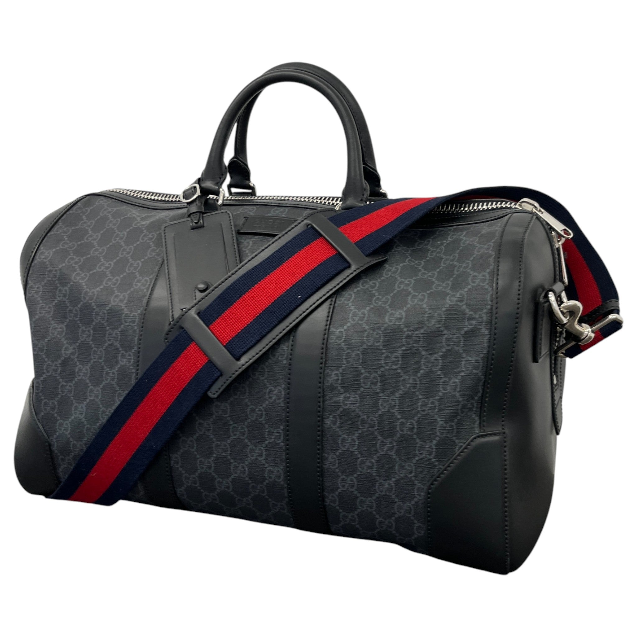 Men's Gg Supreme Duffle Bag Black