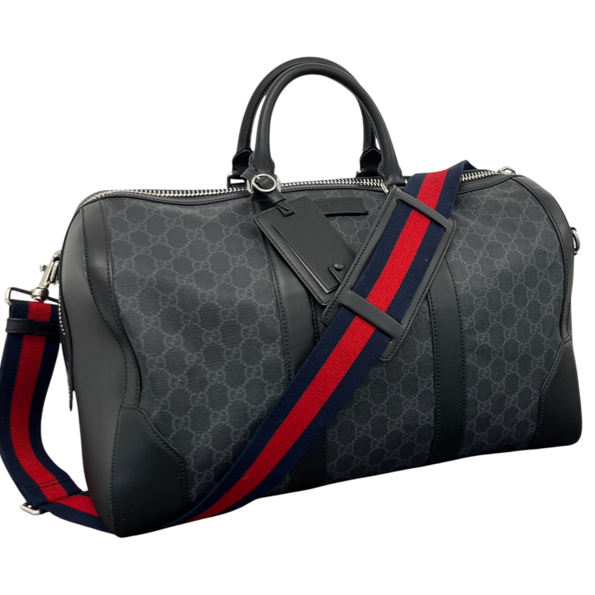 Men's Gg Supreme Duffle Bag Black