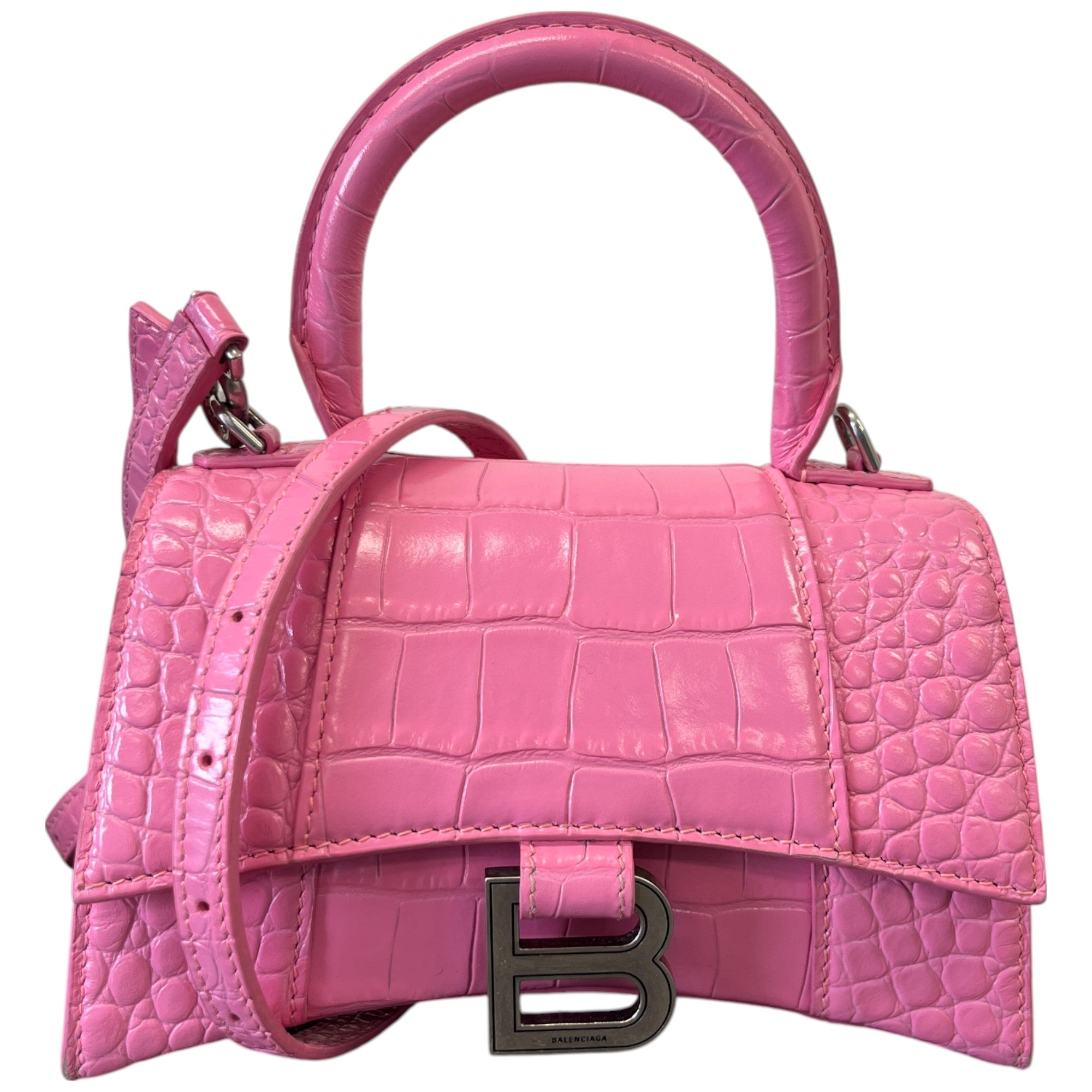 Women's Croc Hourglass Handbag Pink