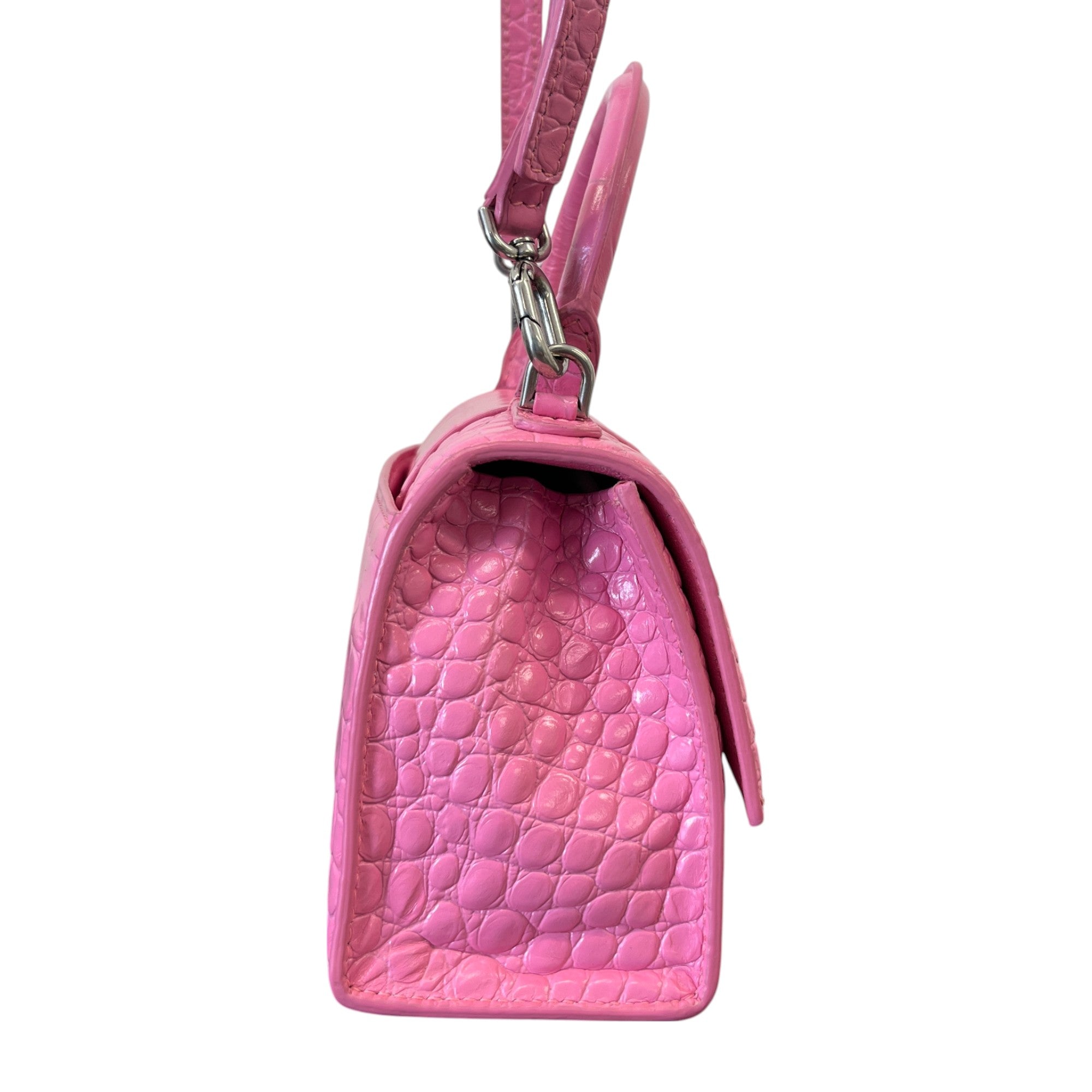 Women's Croc Hourglass Handbag Pink