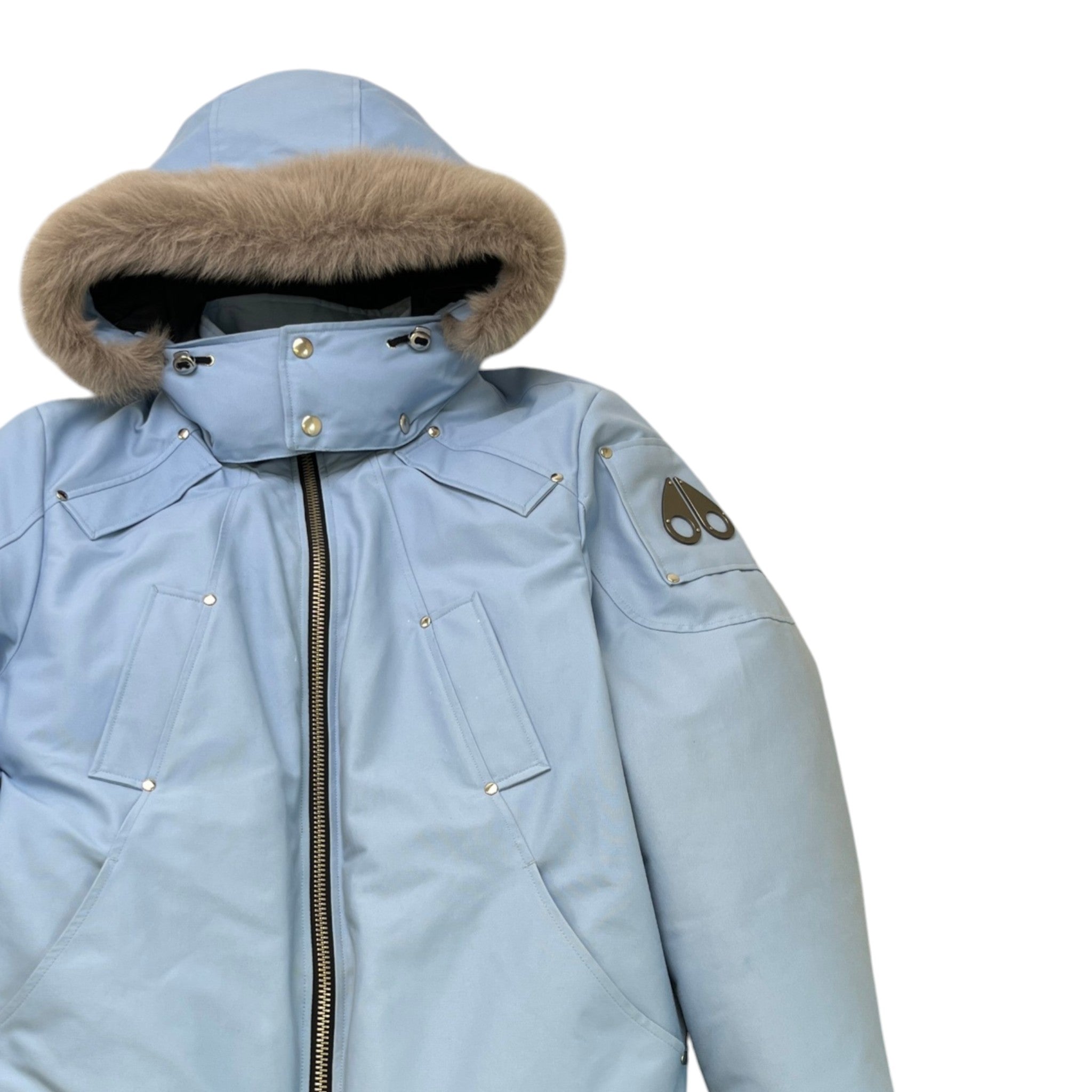 Men's Ballistic Bomber Down Jacket Blue Size L