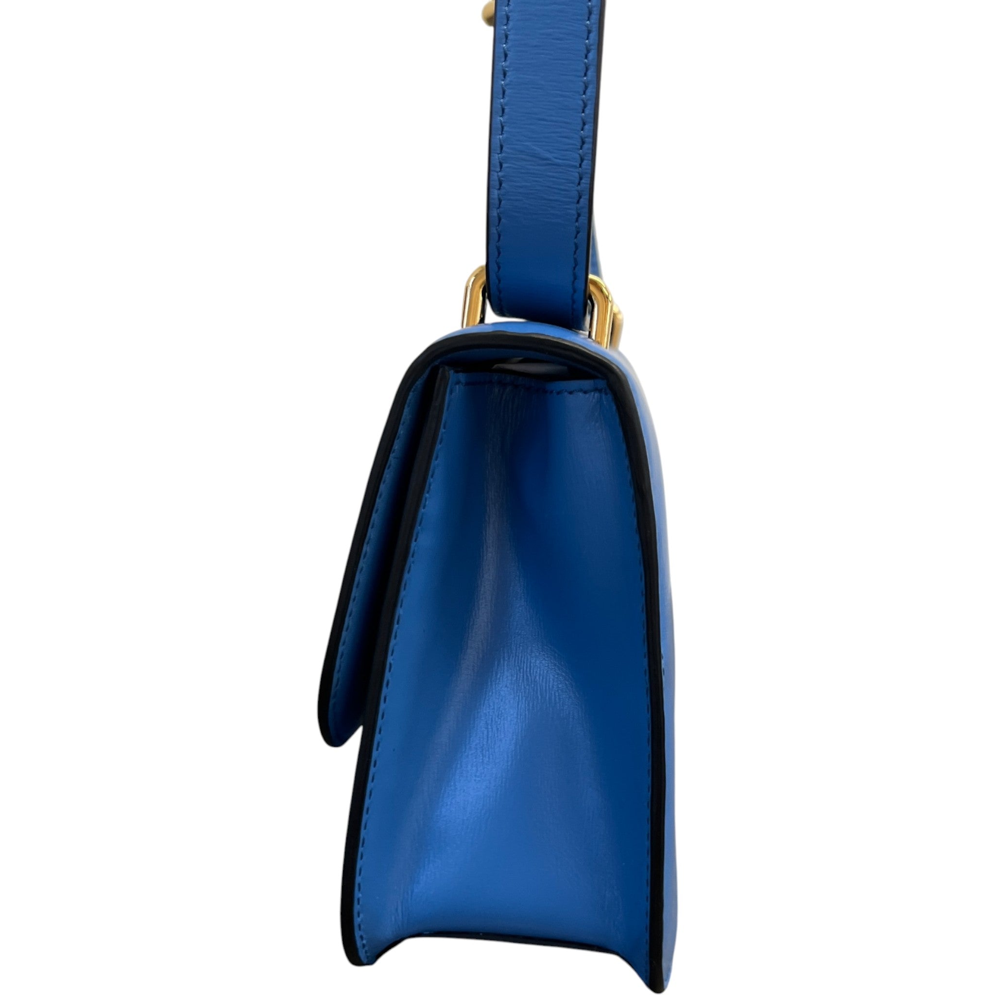 Women's Embleme Plaque Handbag Blue