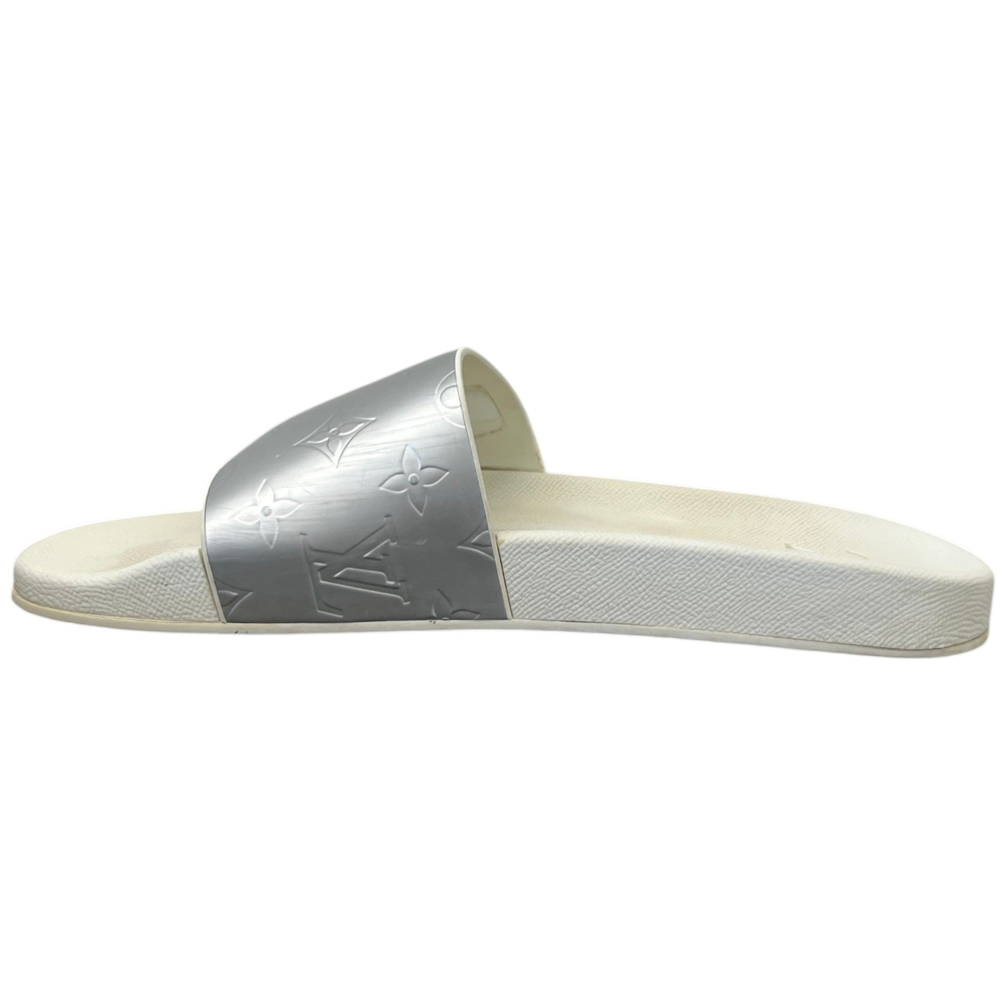 Men's Monogram Waterfront Mules Slides Silver Size EU 42 / UK 8