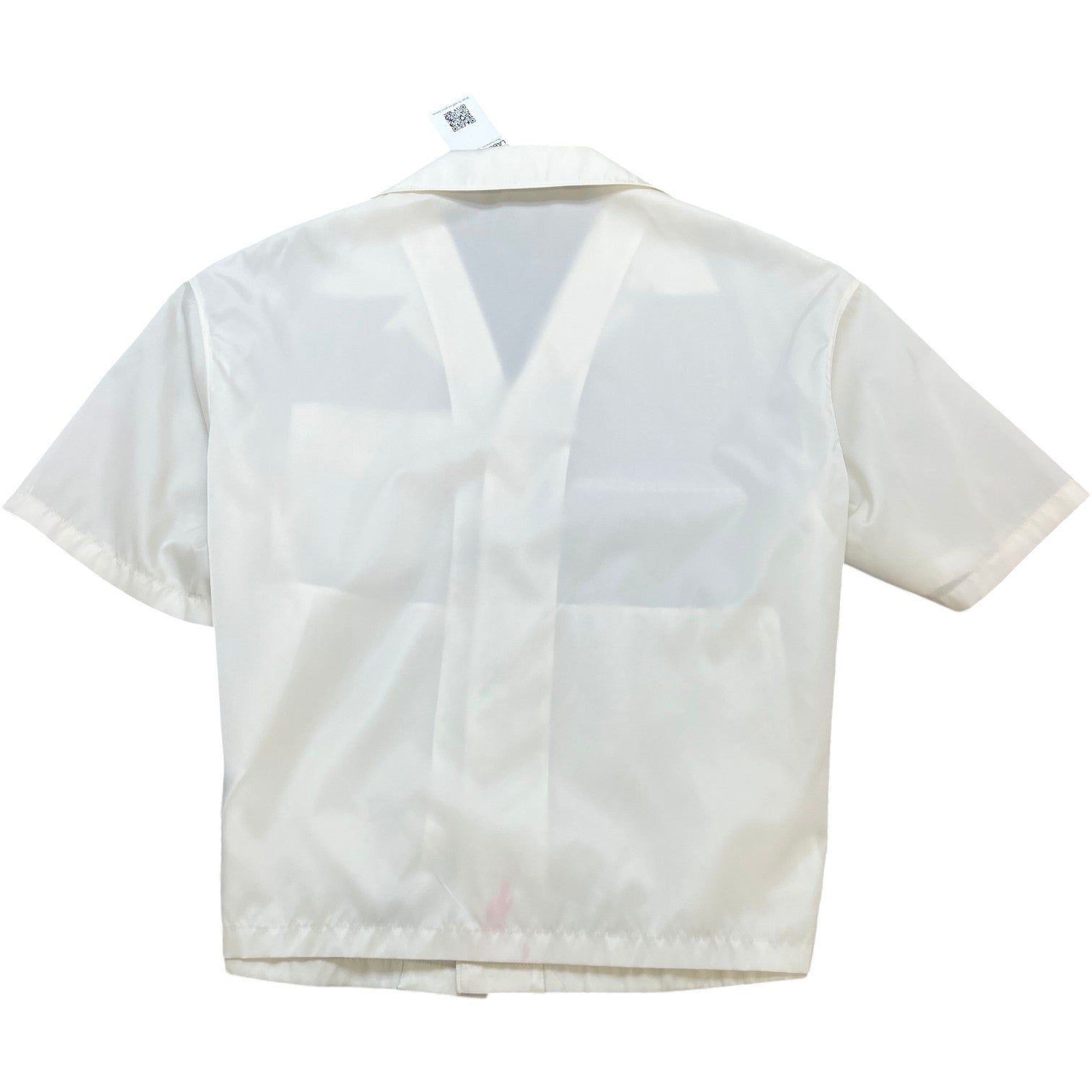 Men's Re-Nylon Plaque Logo OverShirt White Size M