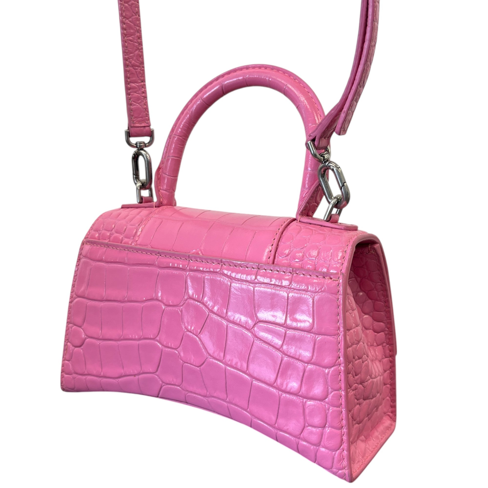 Women's Croc Hourglass Handbag Pink