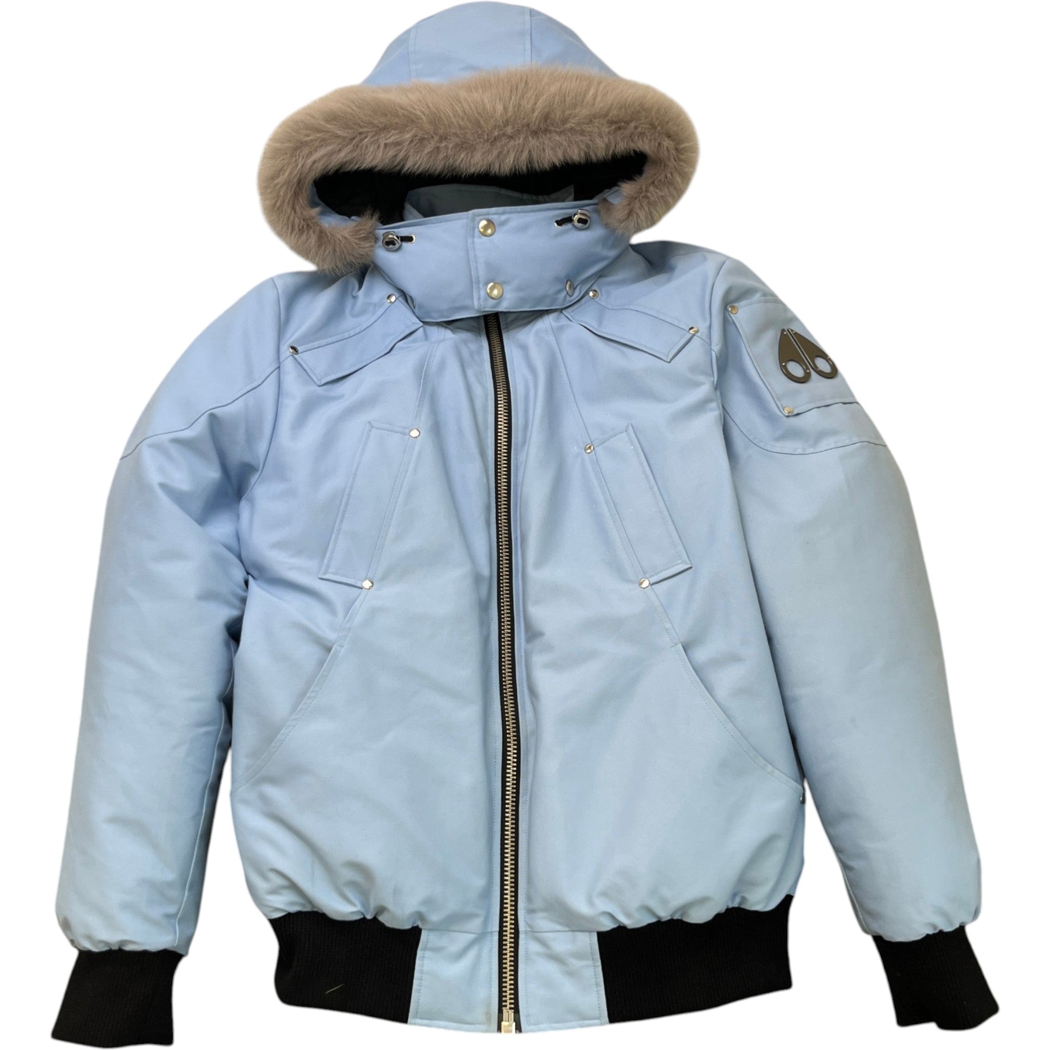 Men's Ballistic Bomber Down Jacket Blue Size L