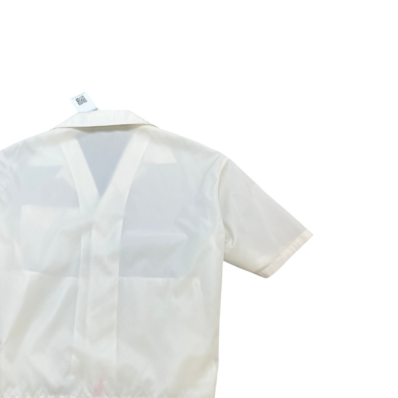 Men's Re-Nylon Plaque Logo OverShirt White Size M