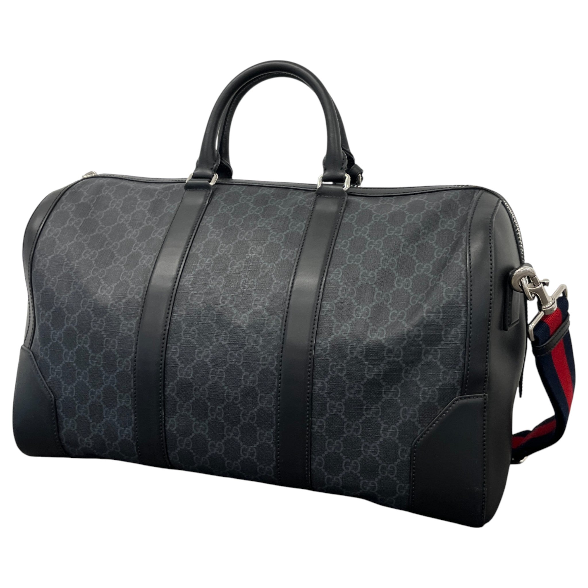 Men's Gg Supreme Duffle Bag Black