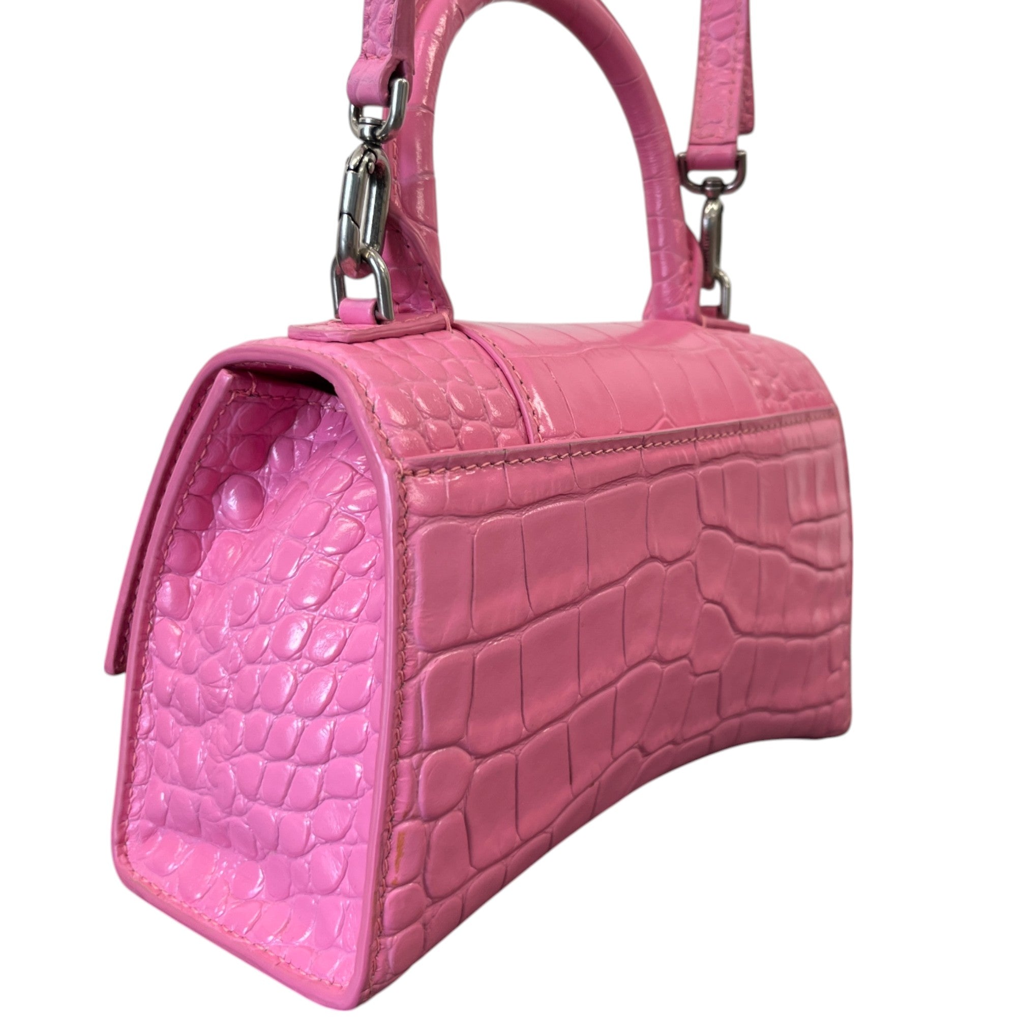 Women's Croc Hourglass Handbag Pink
