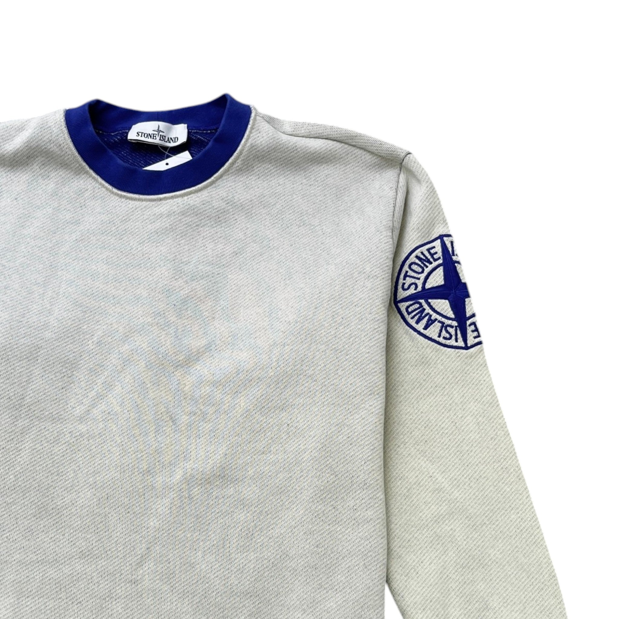 Men's Embroidered Logo Sweatshirt Cream Size M