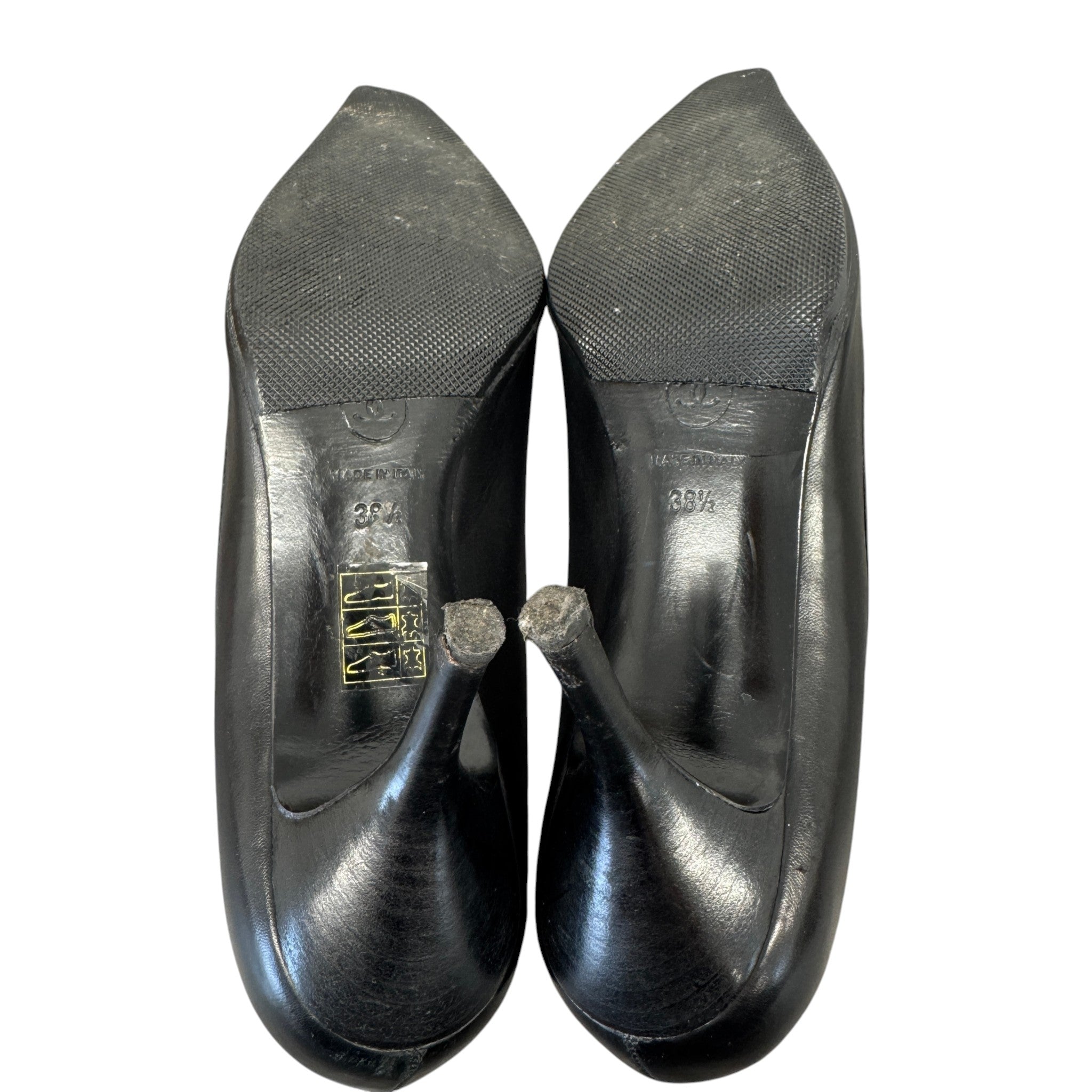 Women's Vintage Pointed Toe Heels Black Size EU 38.5 / UK 5.5