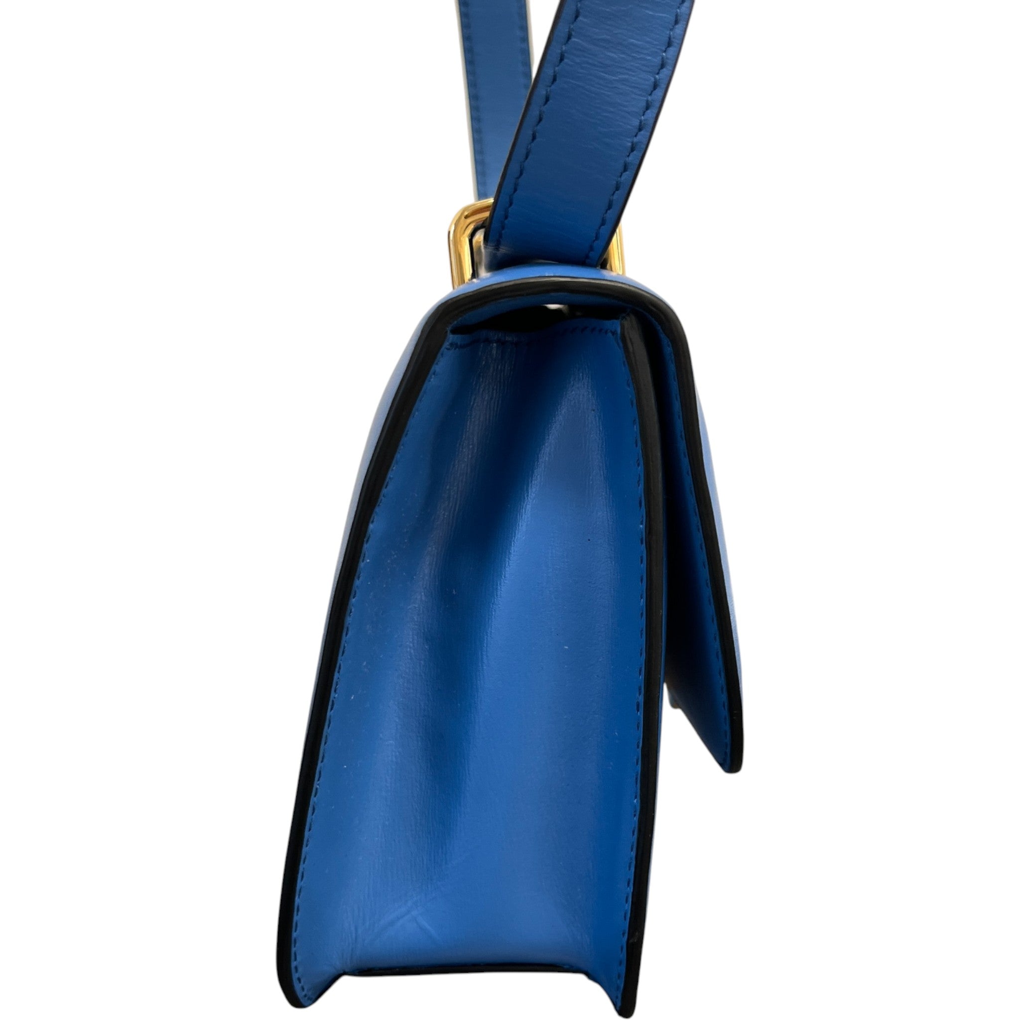 Women's Embleme Plaque Handbag Blue