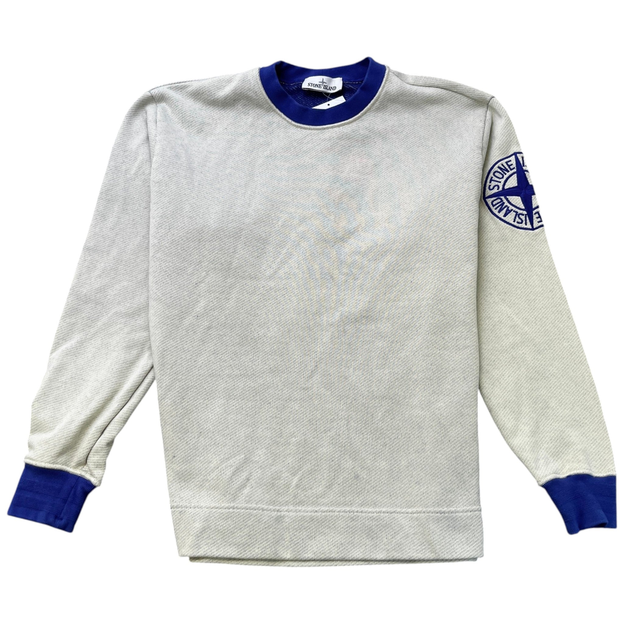 Men's Embroidered Logo Sweatshirt Cream Size M