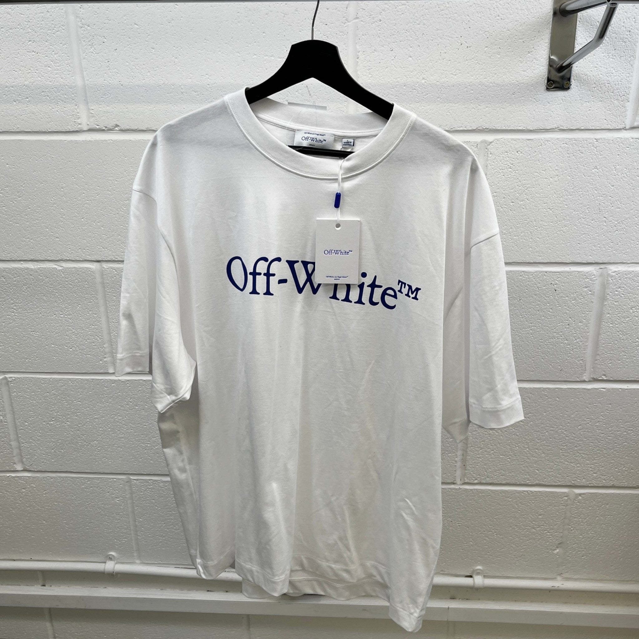 Men's Logo Print T-Shirt White Size L