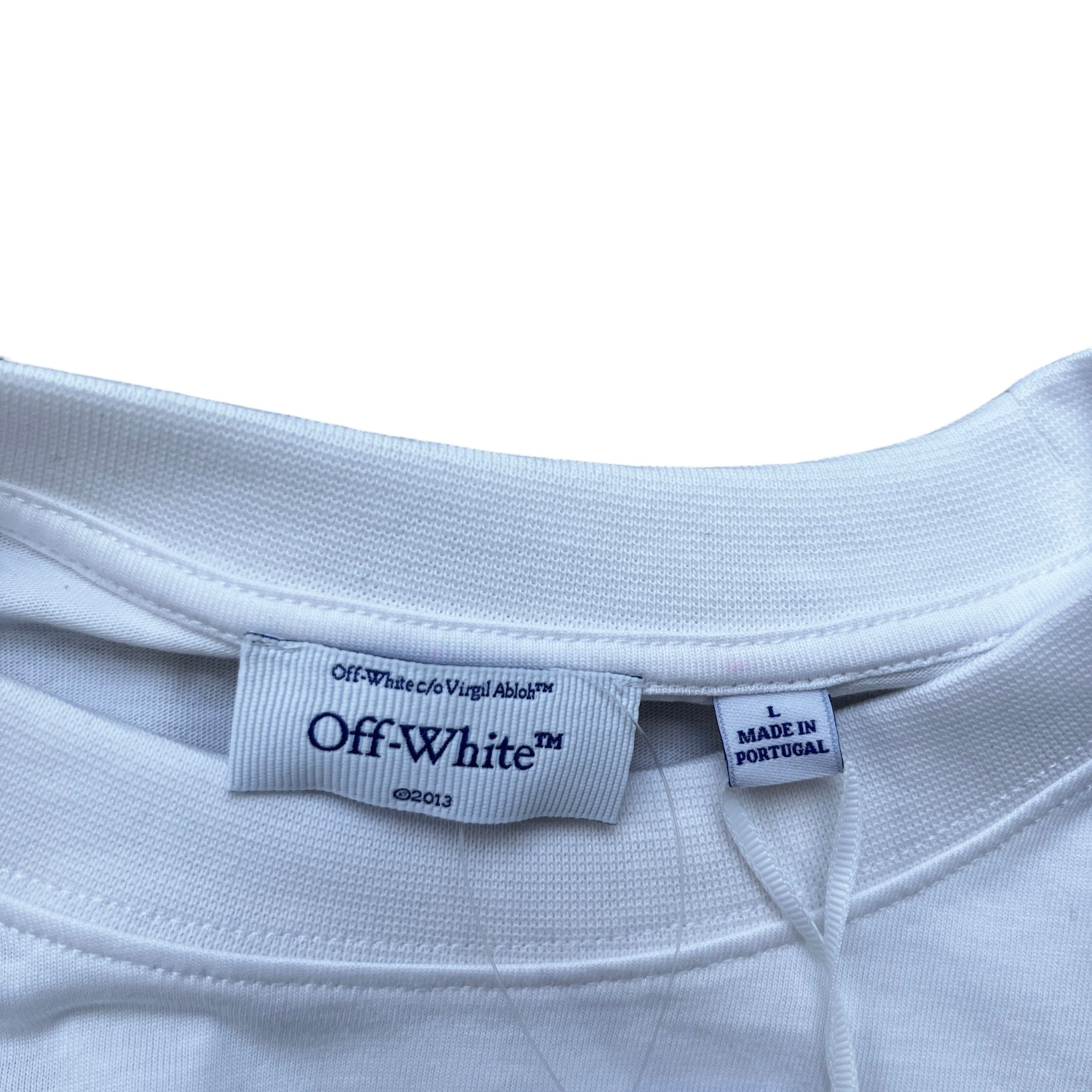 Men's Logo Print T-Shirt White Size L