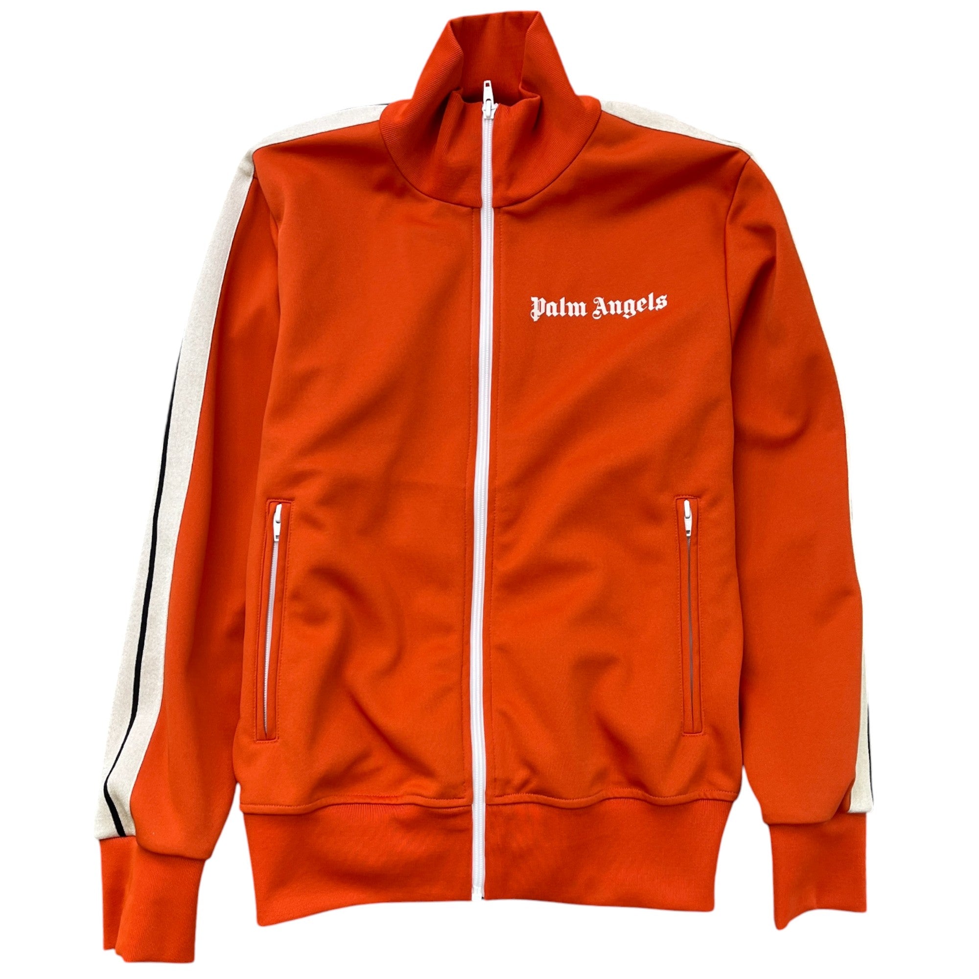 Men's Logo Print Track Jacket Orange Size S