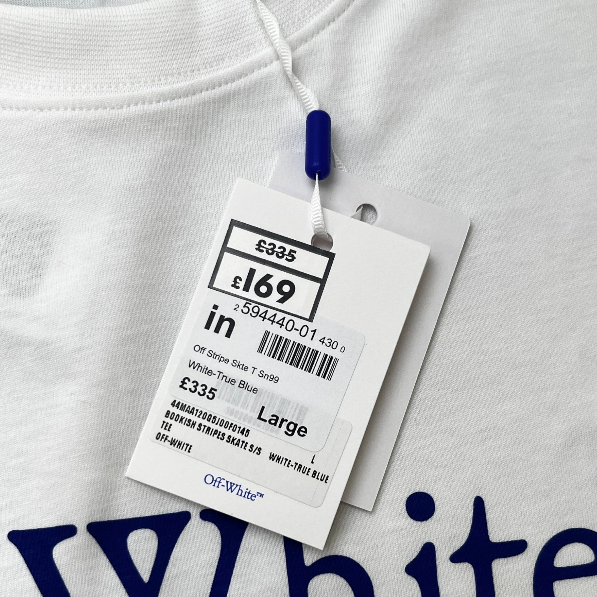 Men's Logo Print T-Shirt White Size L