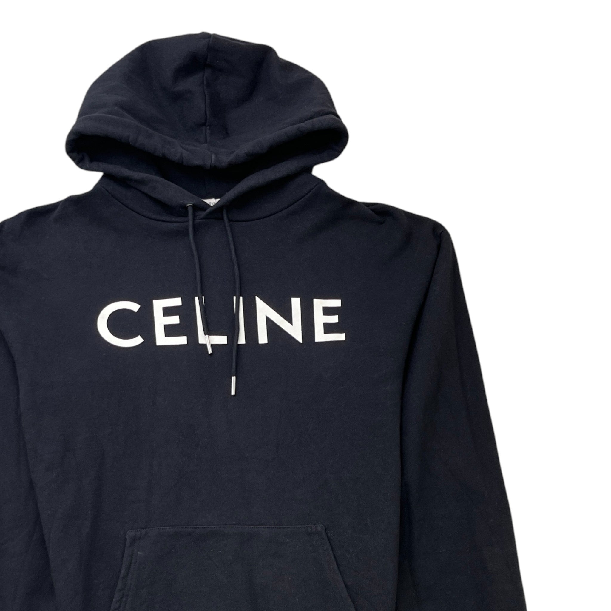 Men's Logo Print Hoodie Black Size S