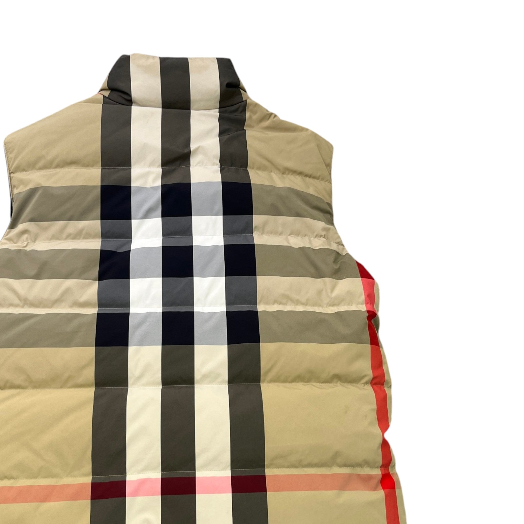 Men's Checkered Reversible Gilet Beige Size S