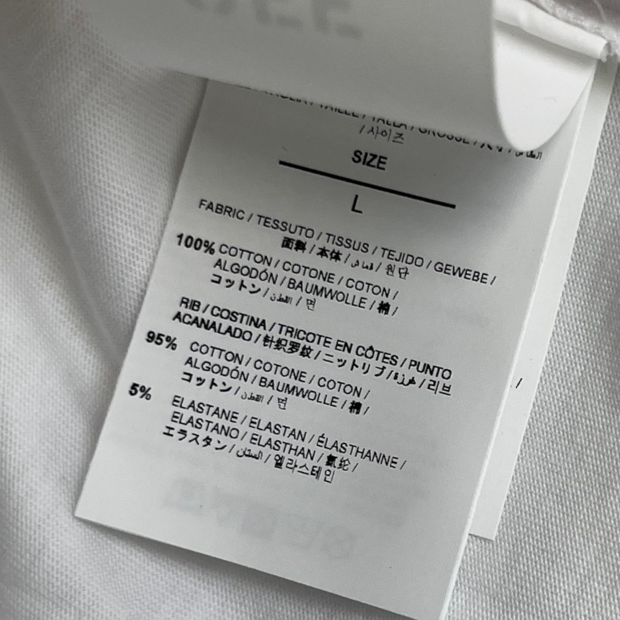 Men's Logo Print T-Shirt White Size L
