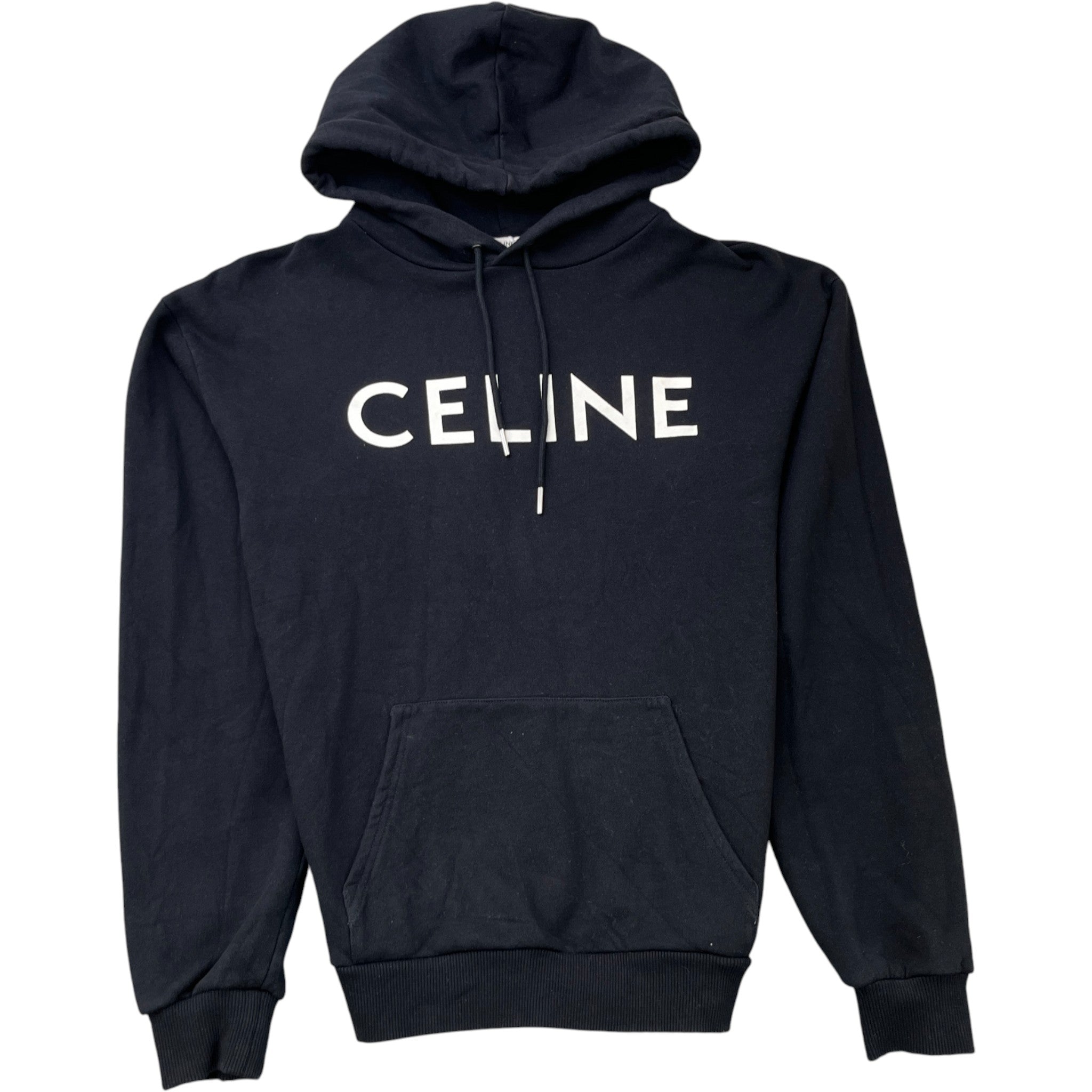 Men's Logo Print Hoodie Black Size S