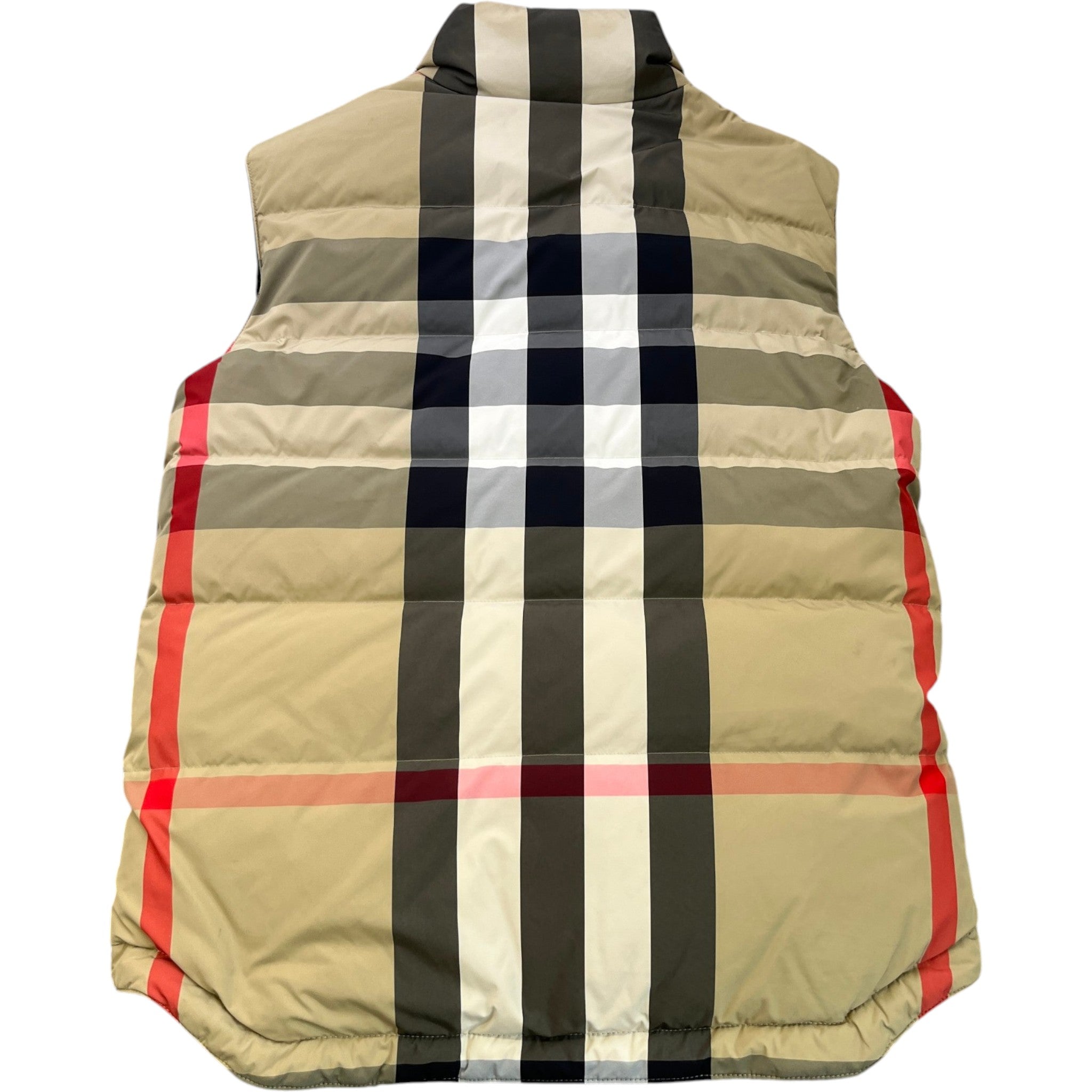 Men's Checkered Reversible Gilet Beige Size S