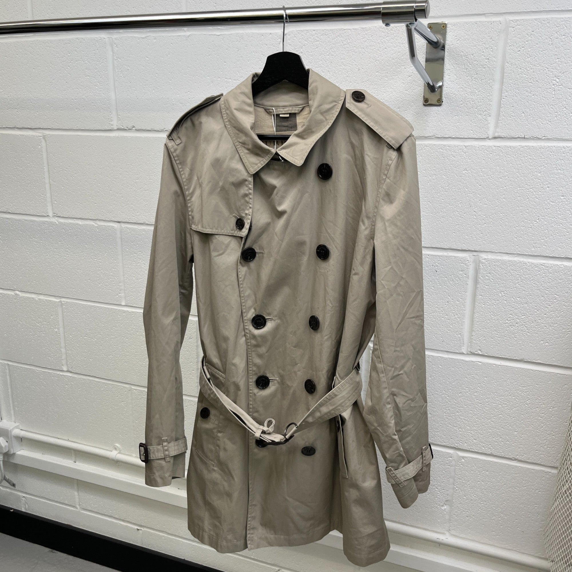 Men's Trench Jacket Beige Size M