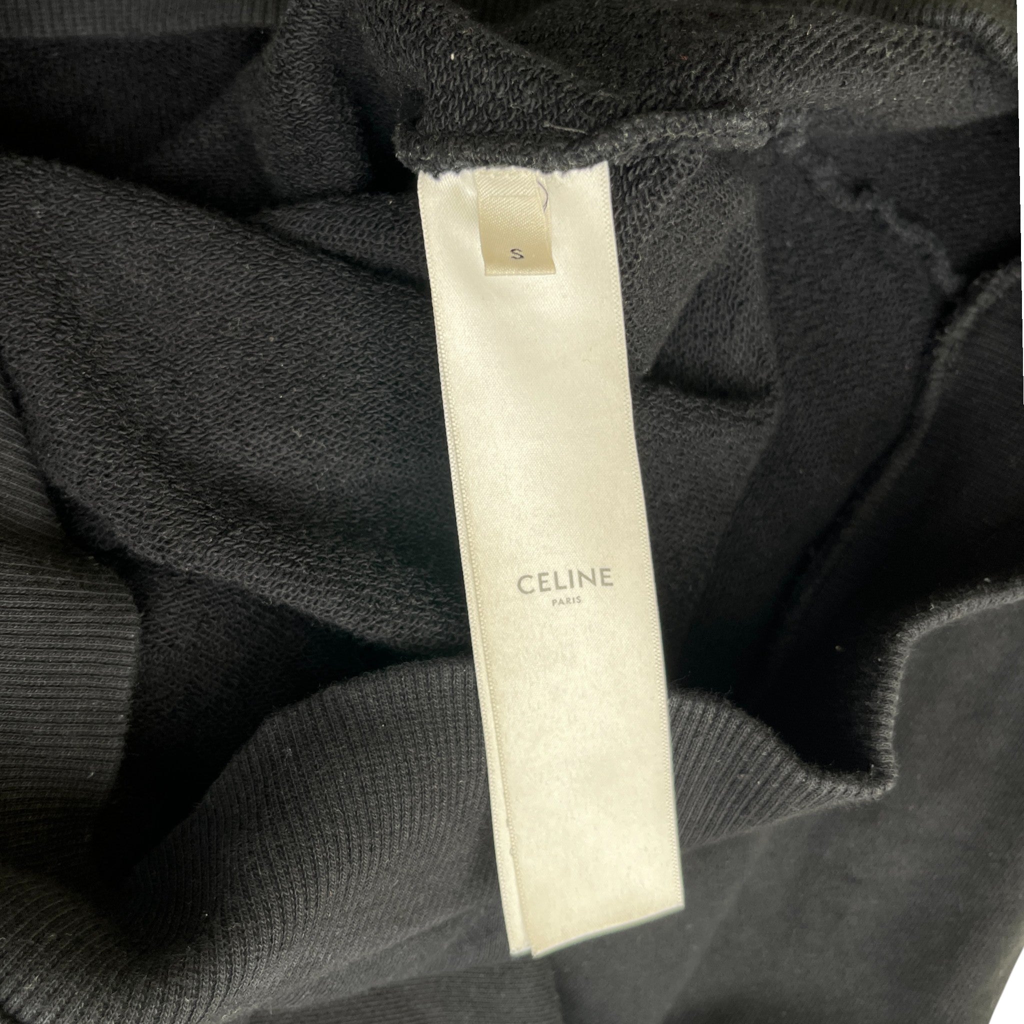 Men's Logo Print Hoodie Black Size S