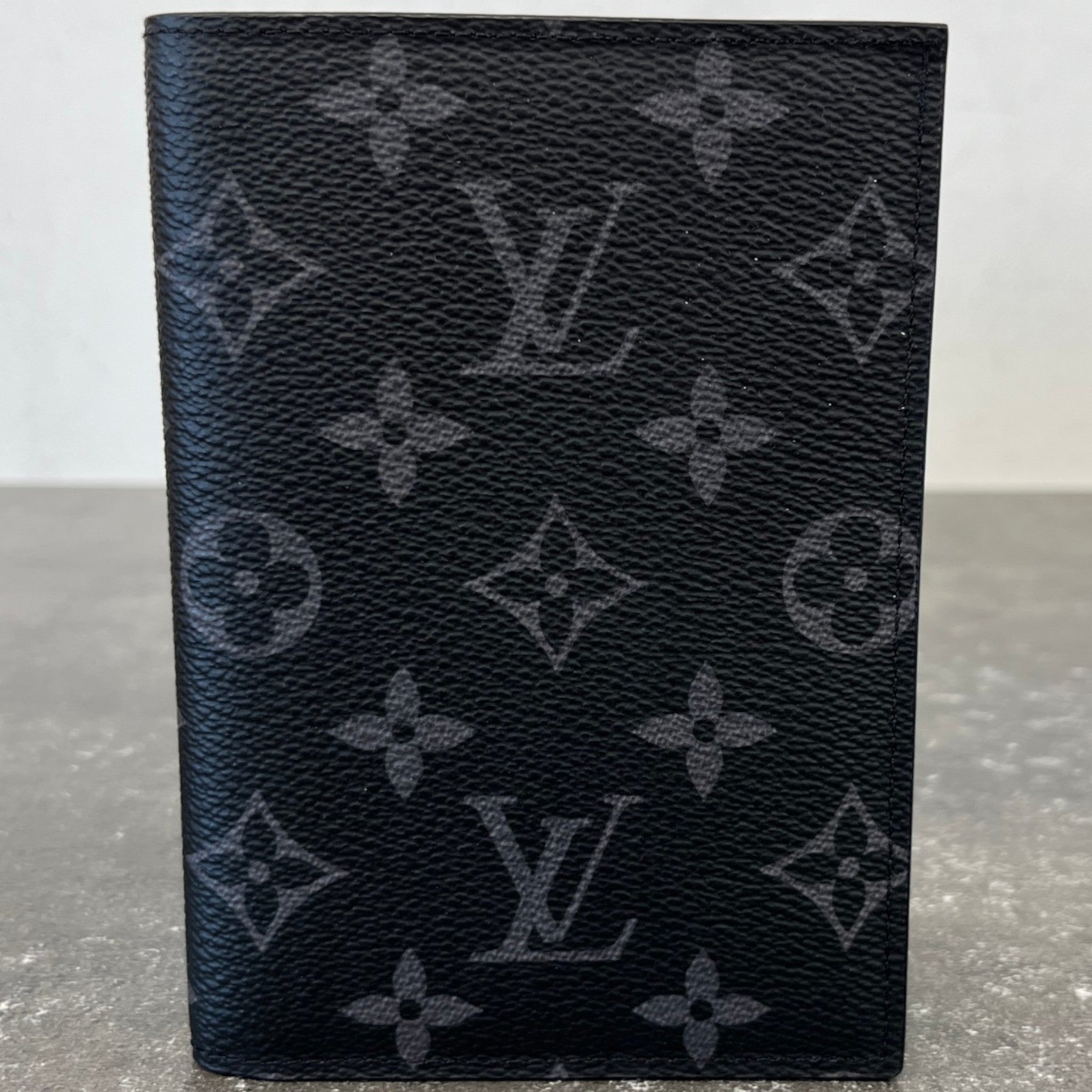 Men's Monogram Eclipse Passport Cover Wallet Black