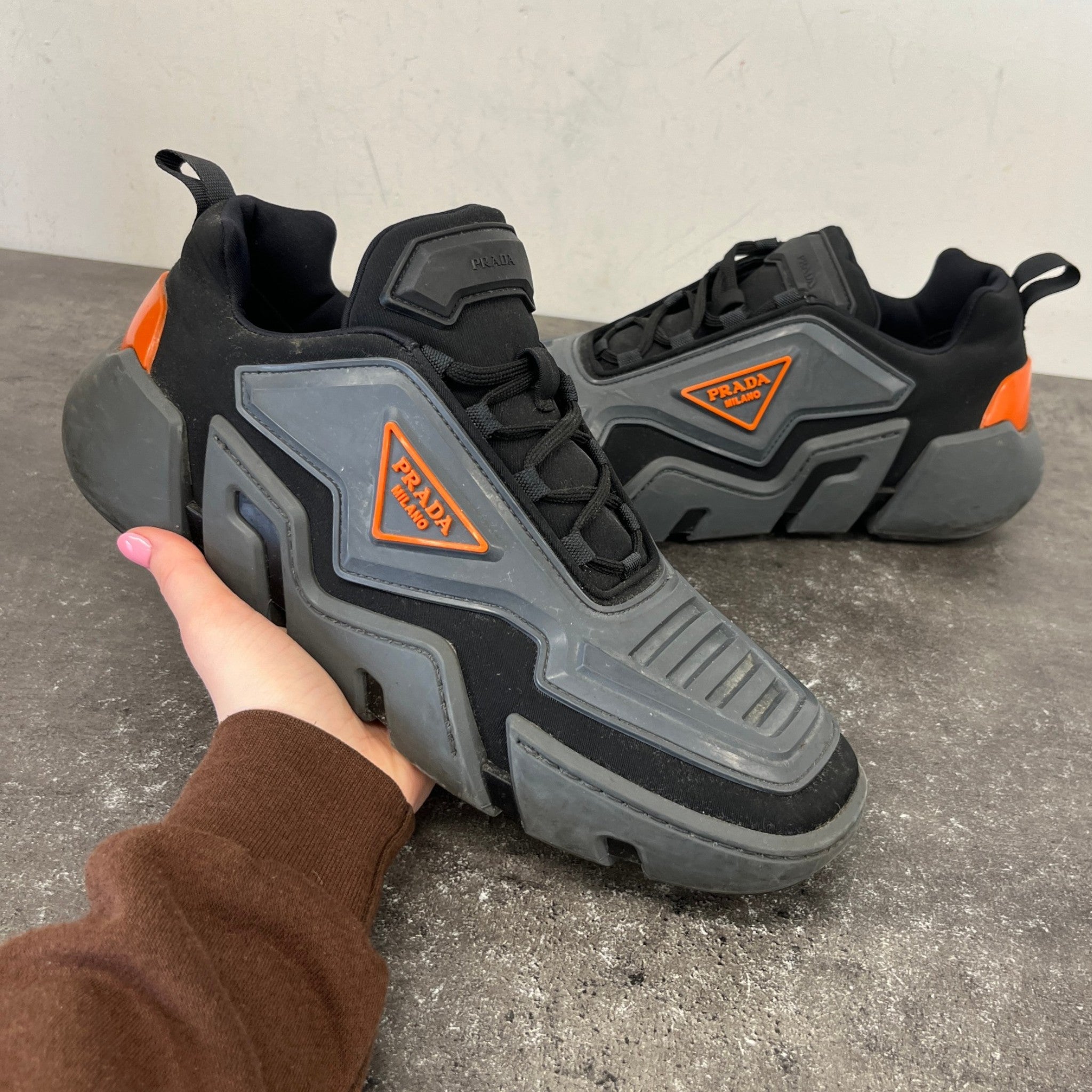 Men's Techno Stretch Low Trainers Black Size EU 43.5 / UK 9.5