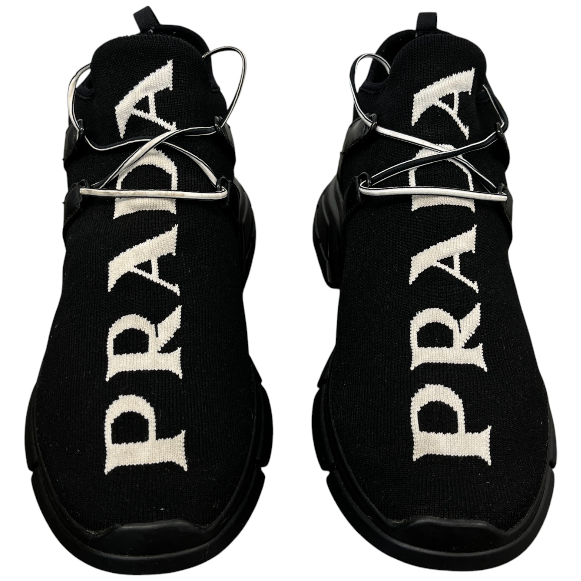 Men's Knit Logo Low Trainers Black Size EU 41 / UK 7