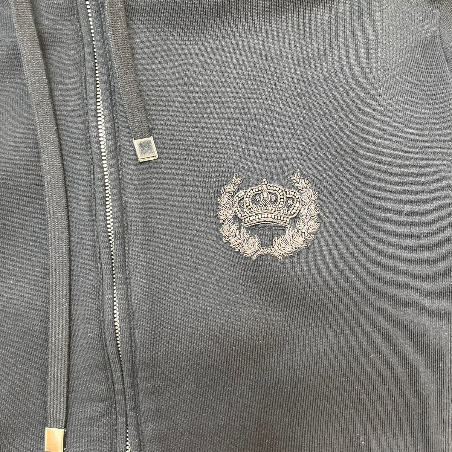 Men's Crown Embellished Hoodie Black Size IT 44 / UK XS
